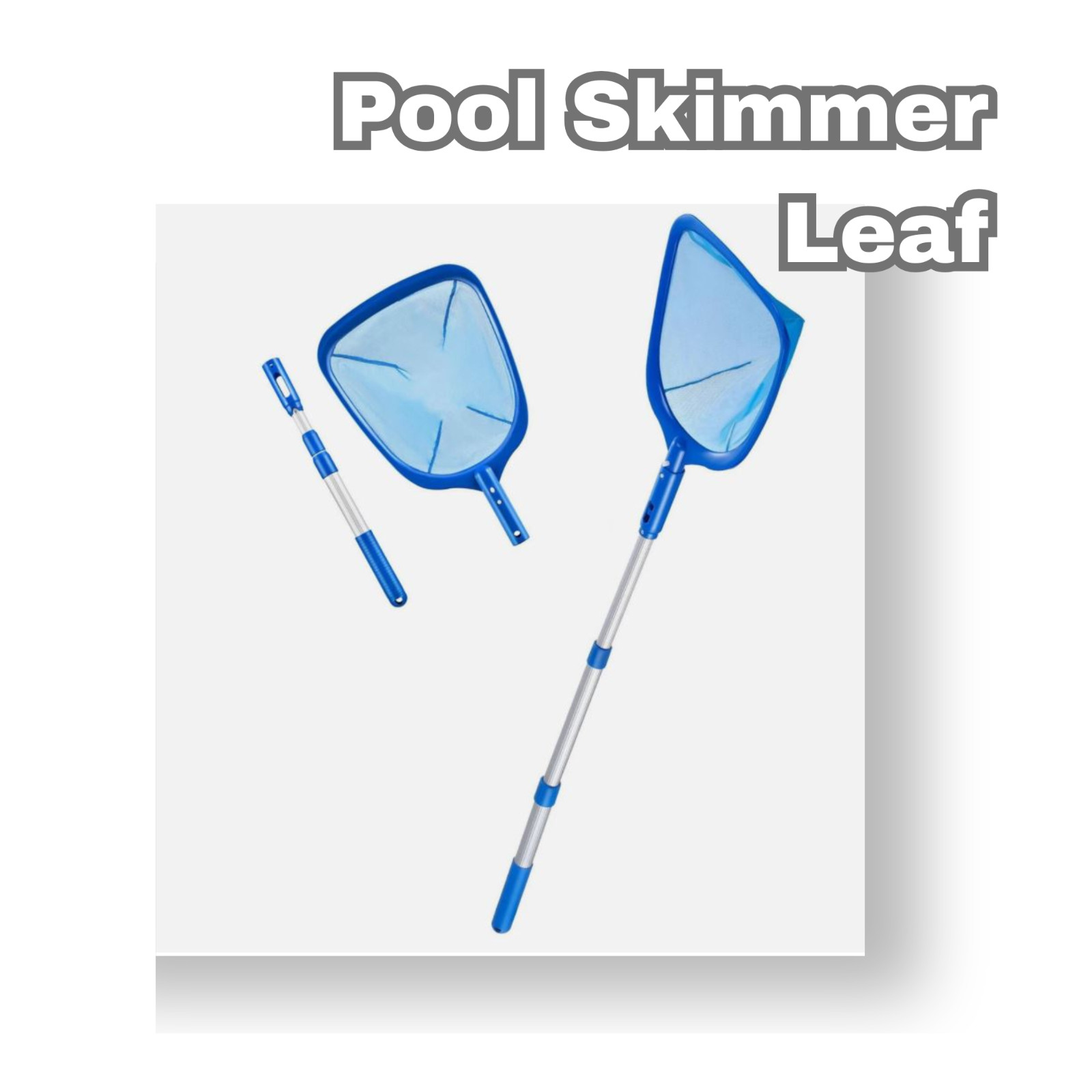 Heavy Duty Pool Skimmer Leaf Rake Net Cleaning Swimming Pool Fine Mesh Netting