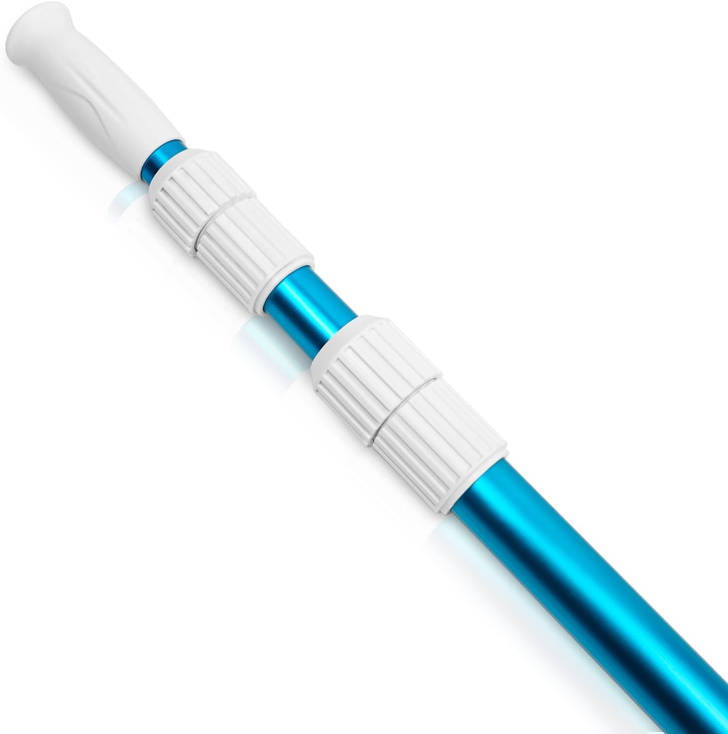15FT Telescopic Pool Pole Adjustable Aluminum Cleaning Pole for Skimmer Vacuum