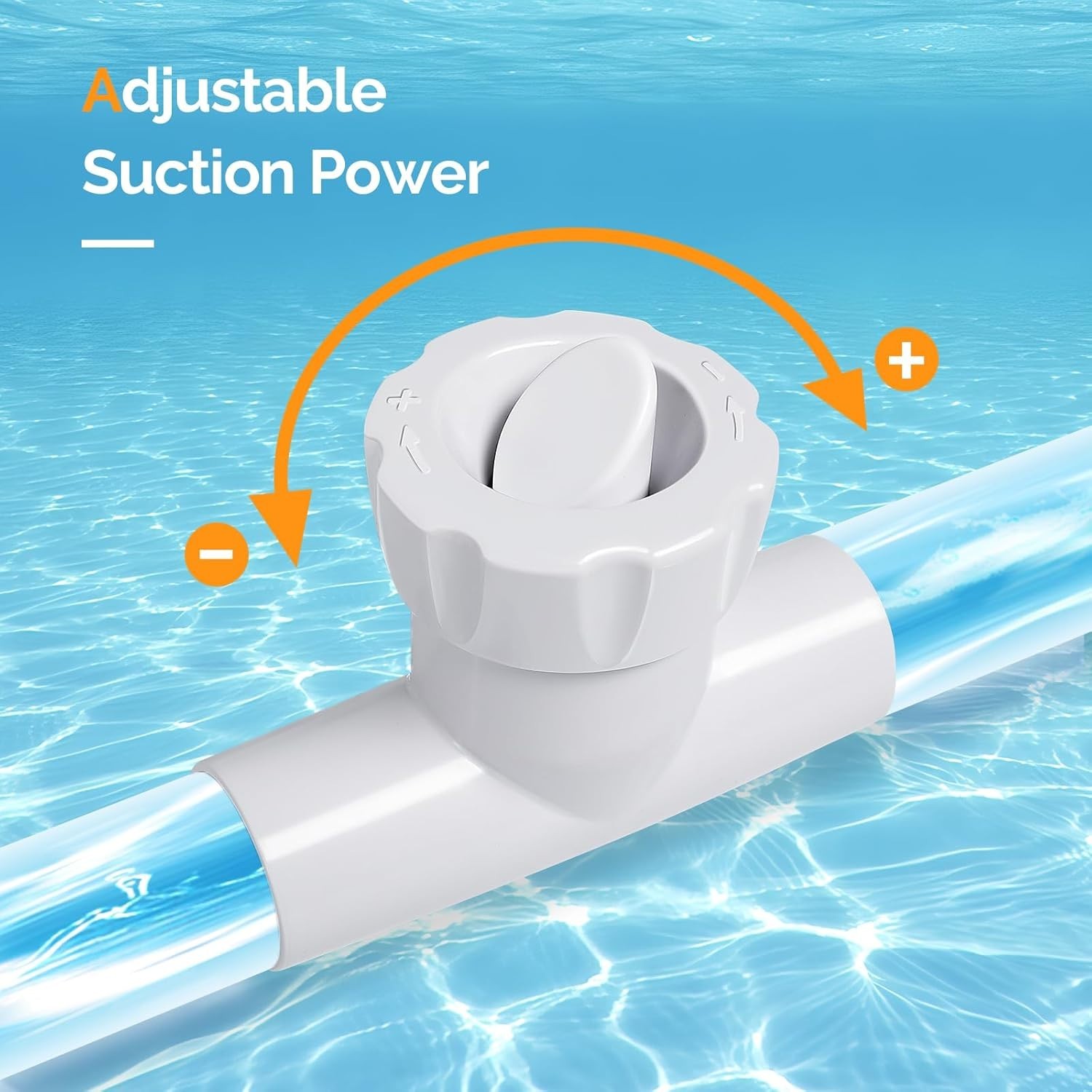 Effortless Automatic Pool Vacuum Cleaner with 33FT Hoses – Navy Blue & White