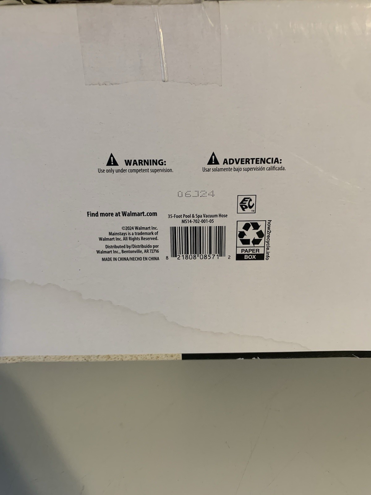 BRAND NEW Mainstays 35 ft. Pool & Spa Vacuum Hose With Adaptors 1.25”- 1.5”
