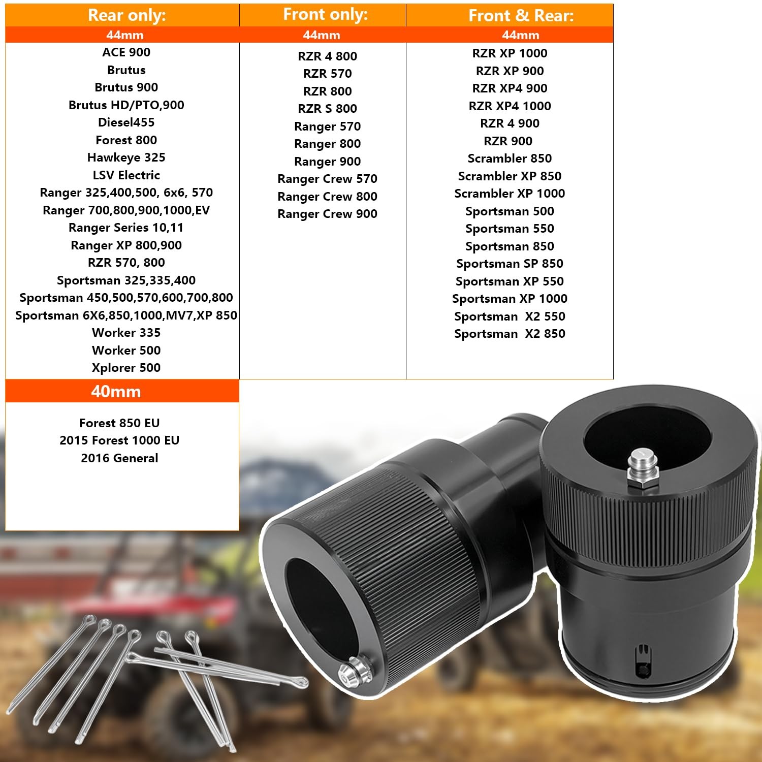 Wheel Bearing Greaser Tool 40mm 44mm Front Rear ATV UTV Universal Fit