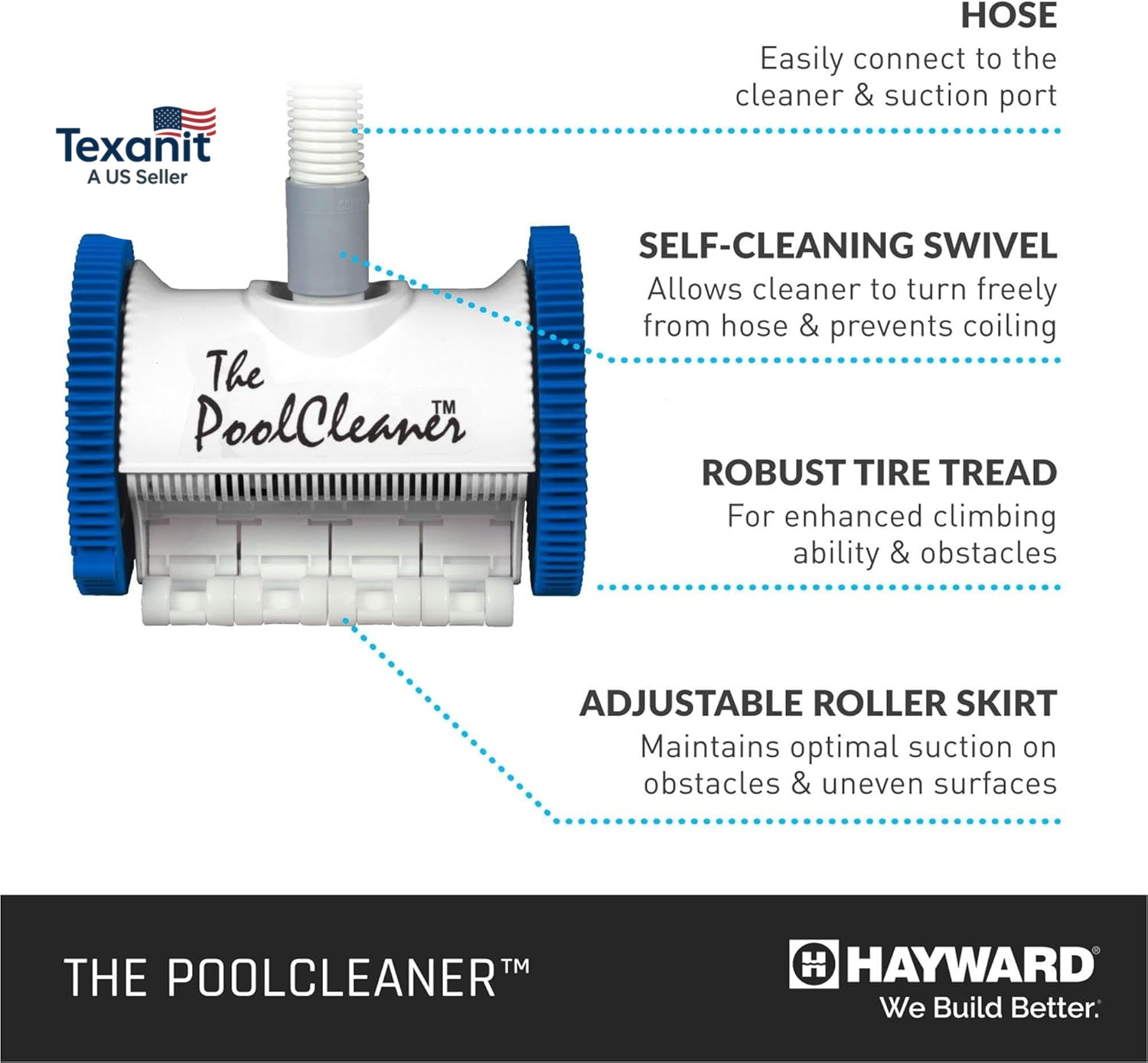 Pool Vacuum for Inground Pools Poolvergnuegen Suction Pool Cleaner (2 Wheel) Aut
