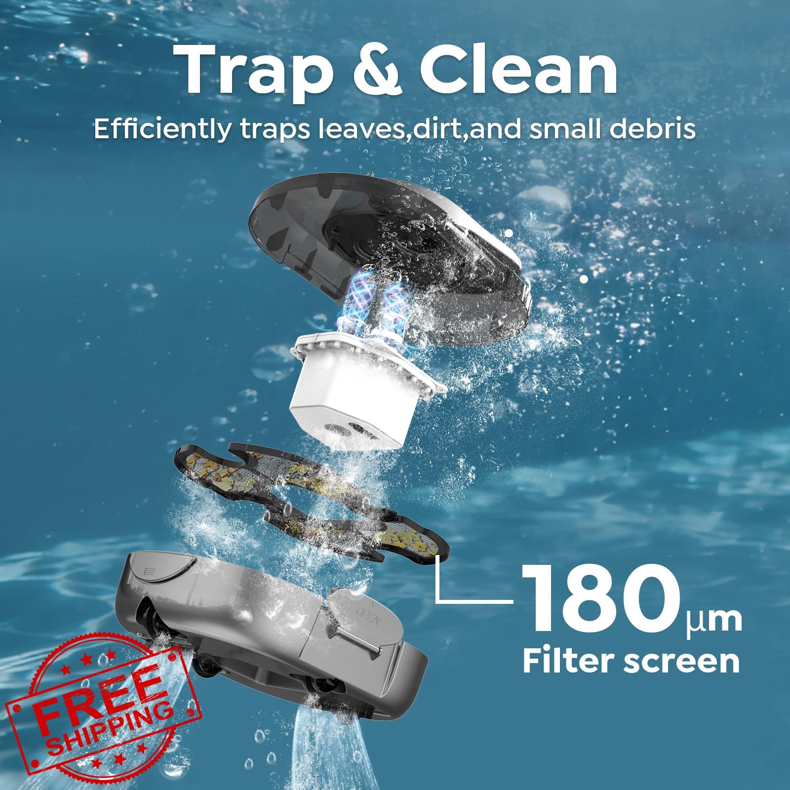 BRINBO S1 Pro Robotic Pool Cleaner Graphite Gray