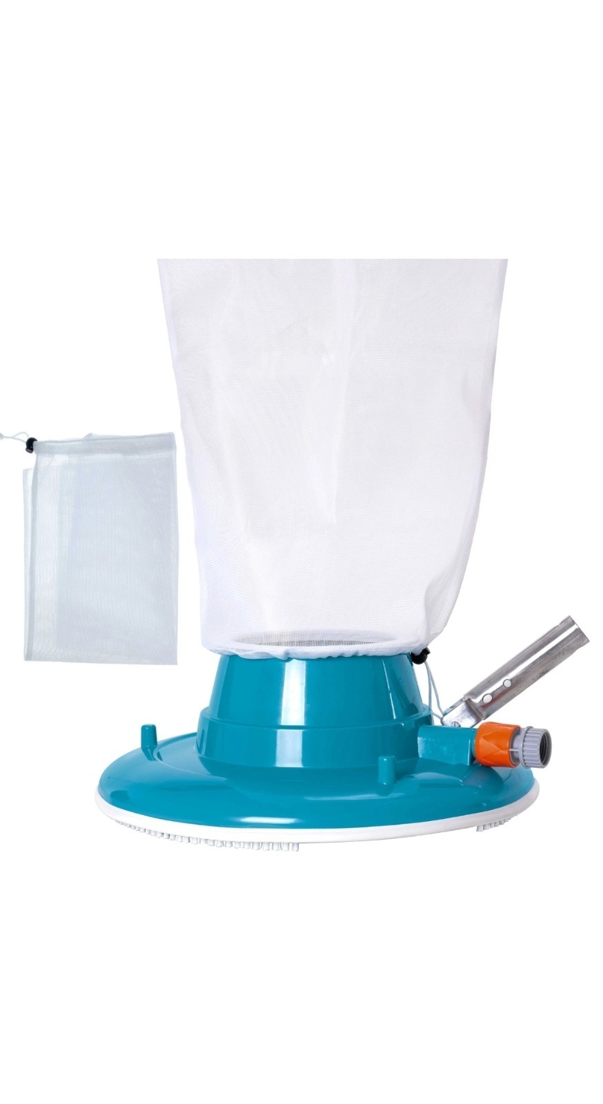 Swimming Pool Leaf Terminator Vacuum, 15&Prime; Cleaner, 2 Debris Eater Bags, 8 Jets