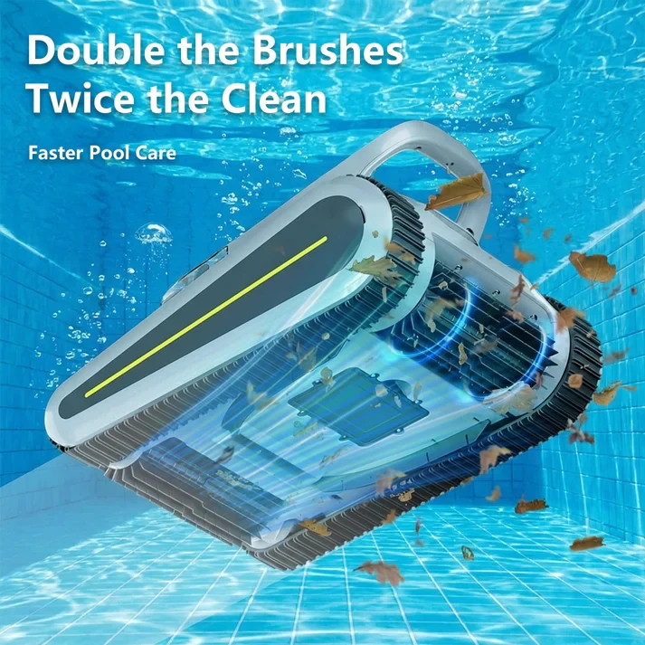 SEAUTO Cordless Robotic Pool Cleaner Wall / Waterline Cleaning up to 2,150 sq ft
