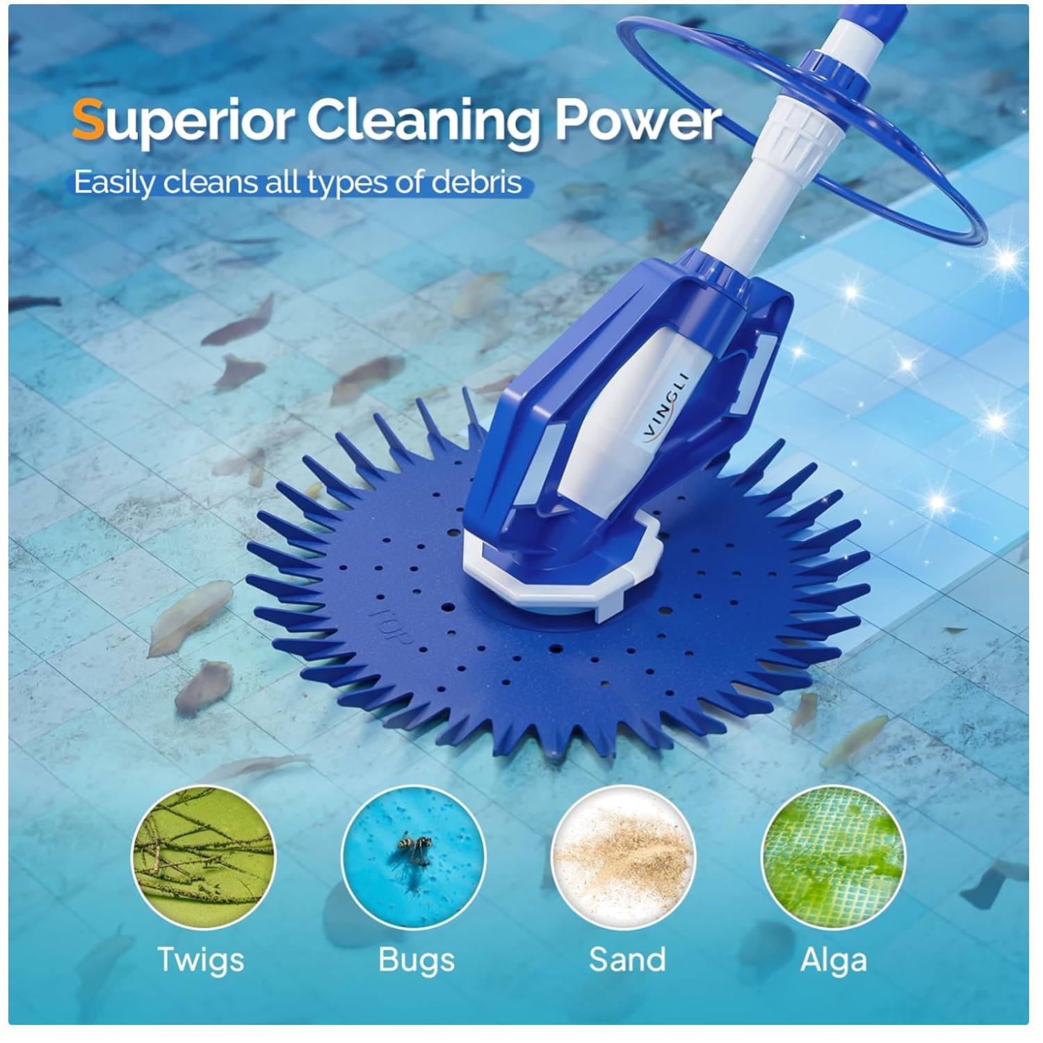 Efficient In-Ground Pool Vacuum – Wheel Deflector