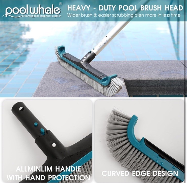 Swimming Pool Cleaning Kit-Aluminum Frame Skimmer Net with 10Ft Adjustable Pole