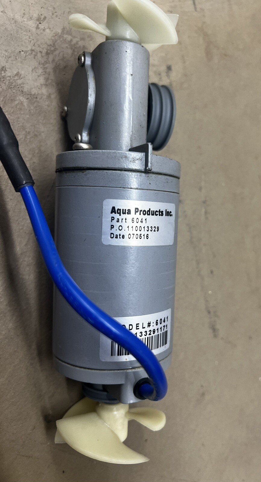 USED AQUABOT ICON XI , BREZZE SE PUMP MOTOR 6041 DOUBLE SHAFT S1A6038