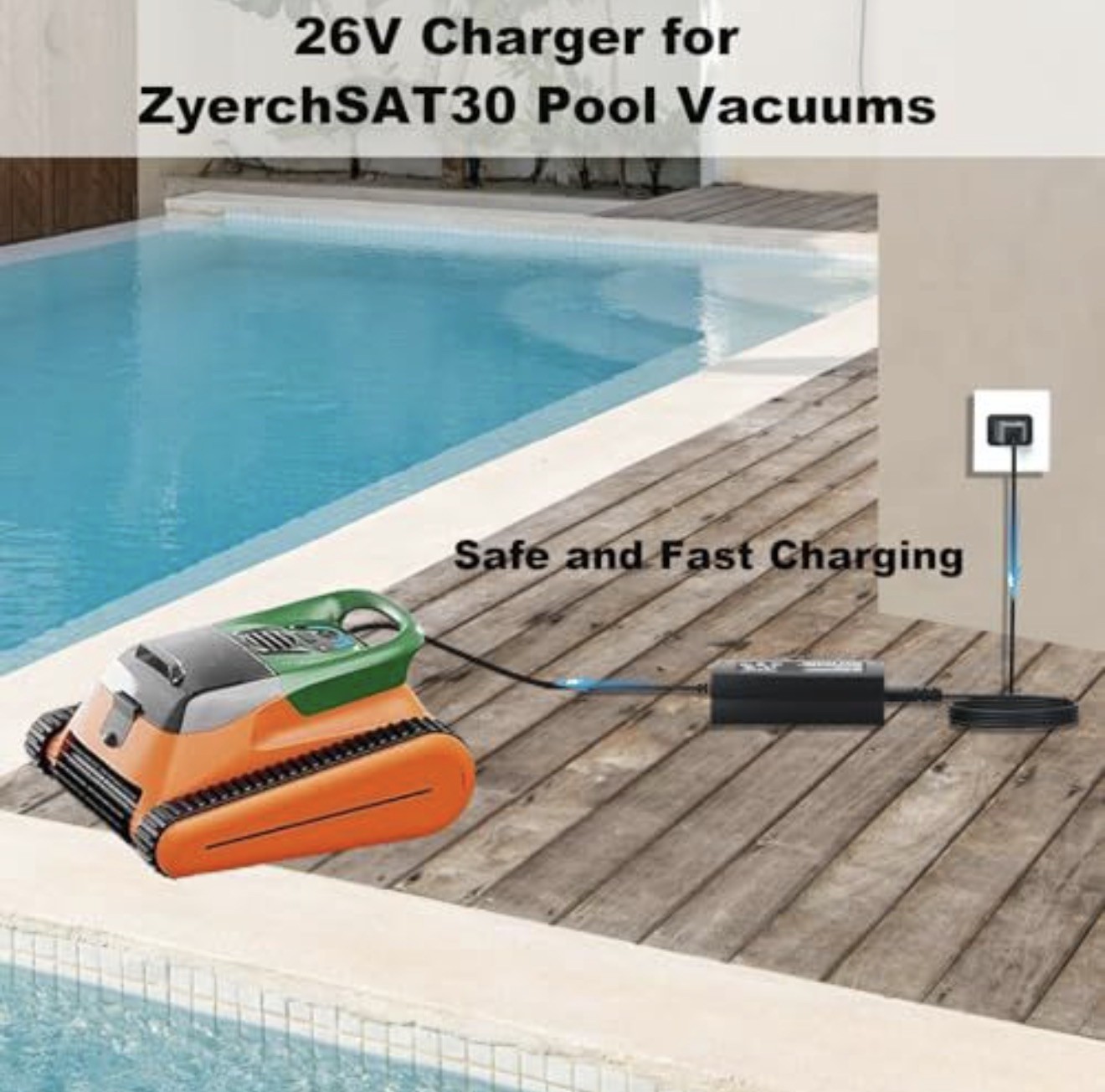 26V Charger for 21.6V Battery Pool Cleaner Compatible with Seauto Crab CR and…
