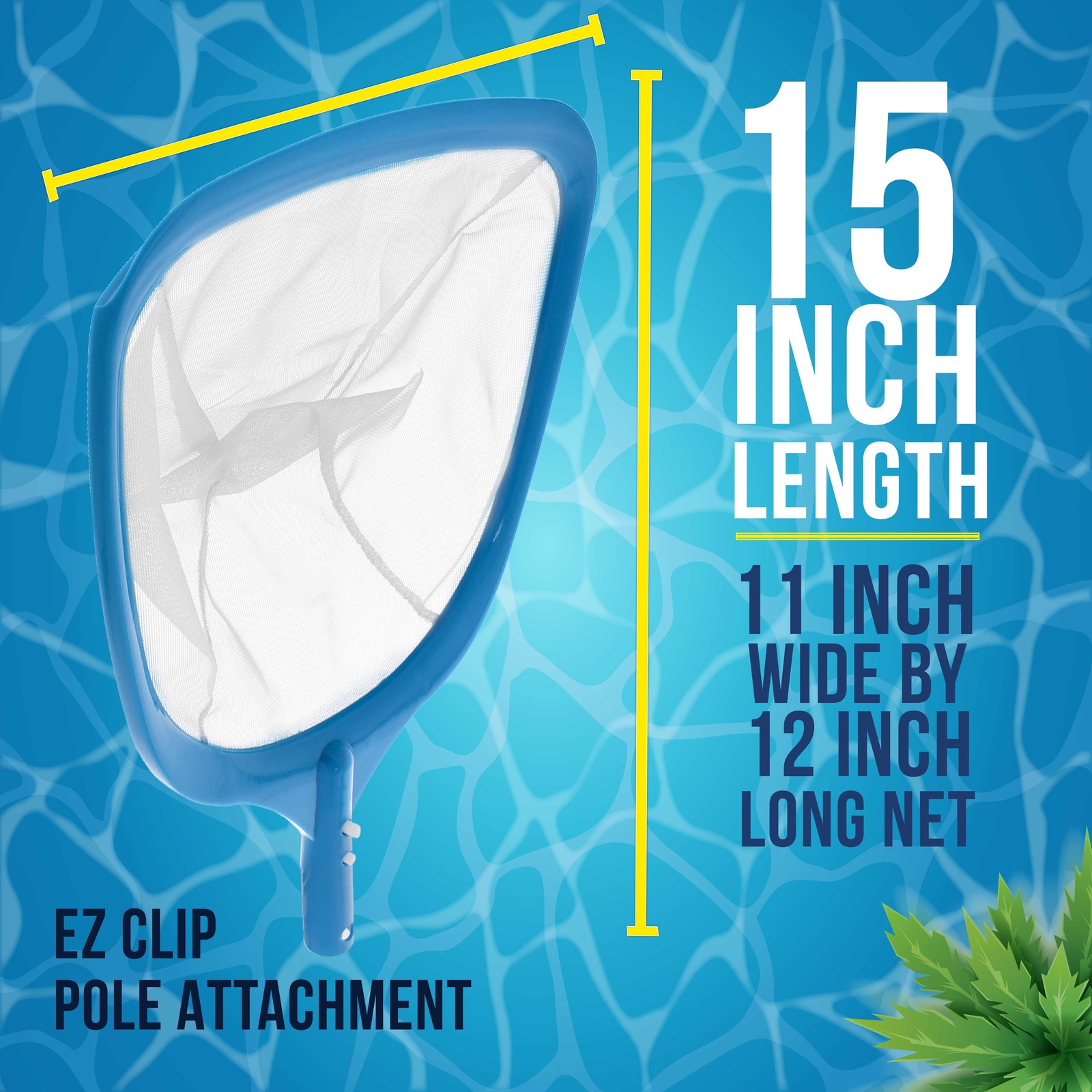 Swimming Pool Leaf Skimmer Net Ultra Fine Mesh Netting Basket Spa, Clean Debris