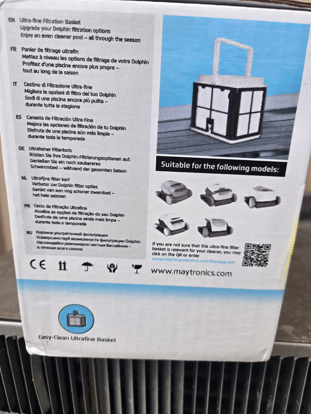 Dolphin Ultra-Fine Filtration Basket, Easy Clean, CE-Approved (Maytronics)