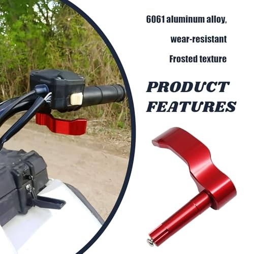 Aluminum Thumb Throttle Control Lever – Direct Fit for Polaris Sportsman Red