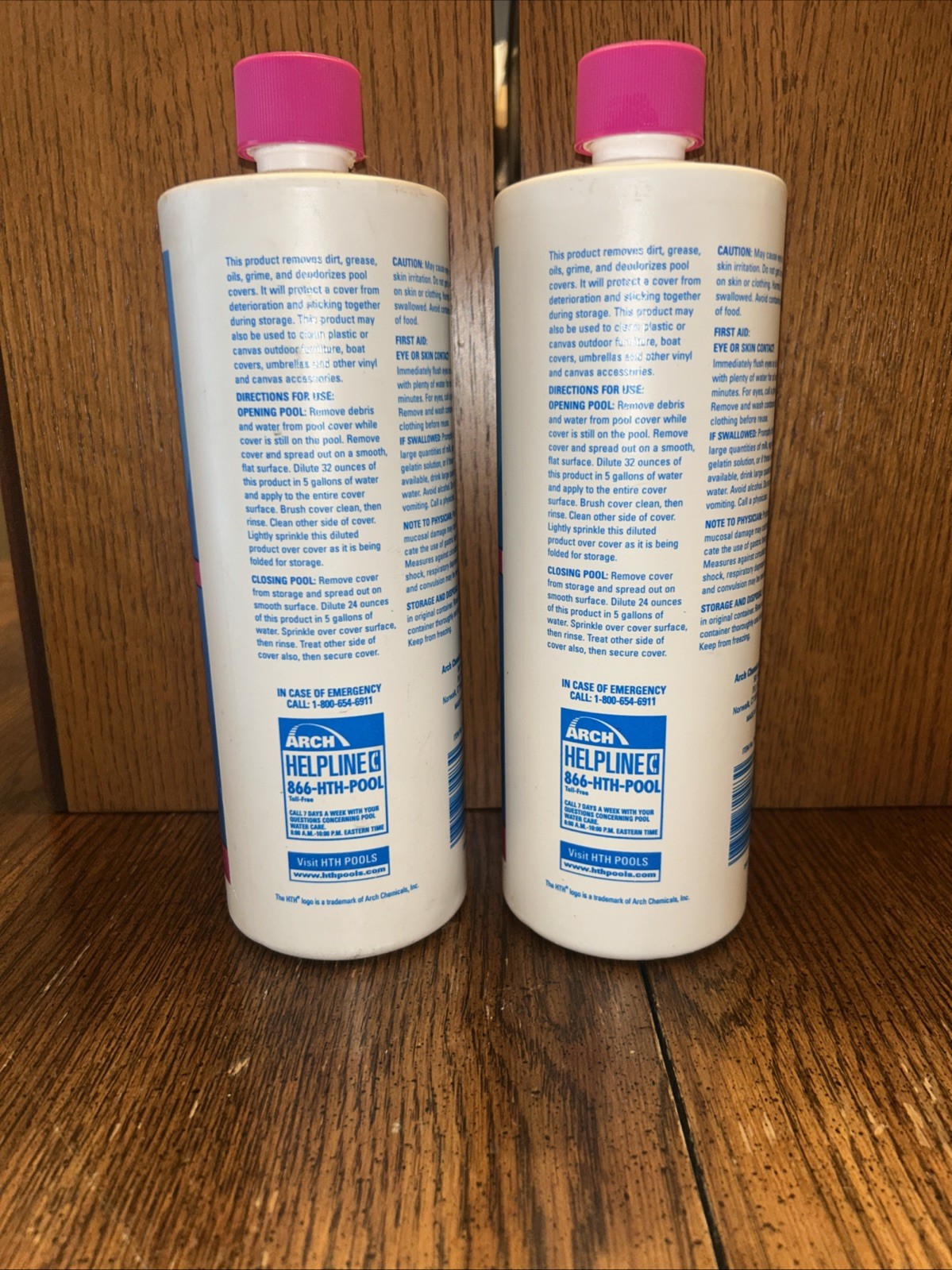HTH Lot Of 2 POOL COVER CLEANER 32 OZ. Bottles NEW Pool Maintenance FAST SHIP
