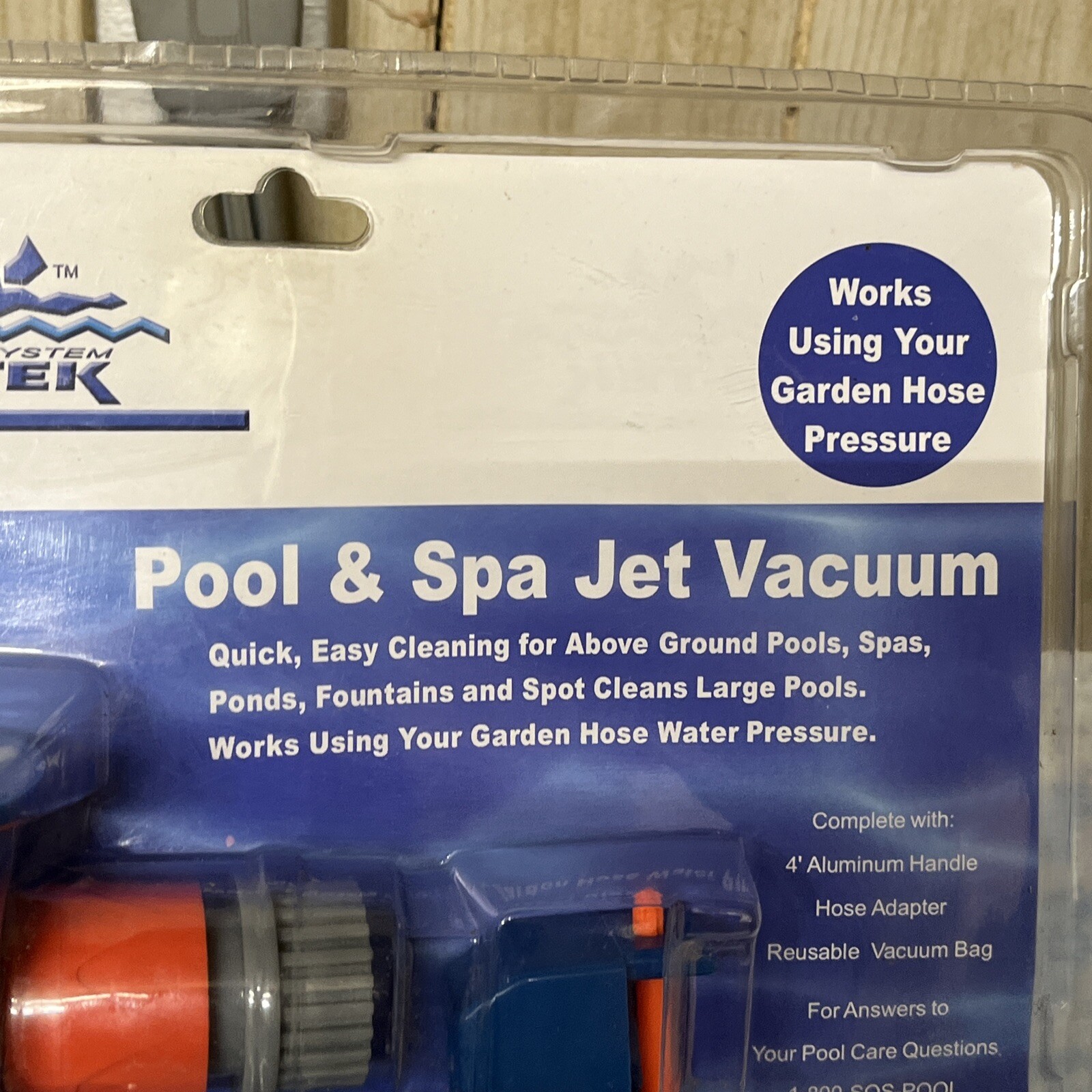 Kem Tek Pool And Spa Accessory Jet Vacuum Pool Care Blue NIP