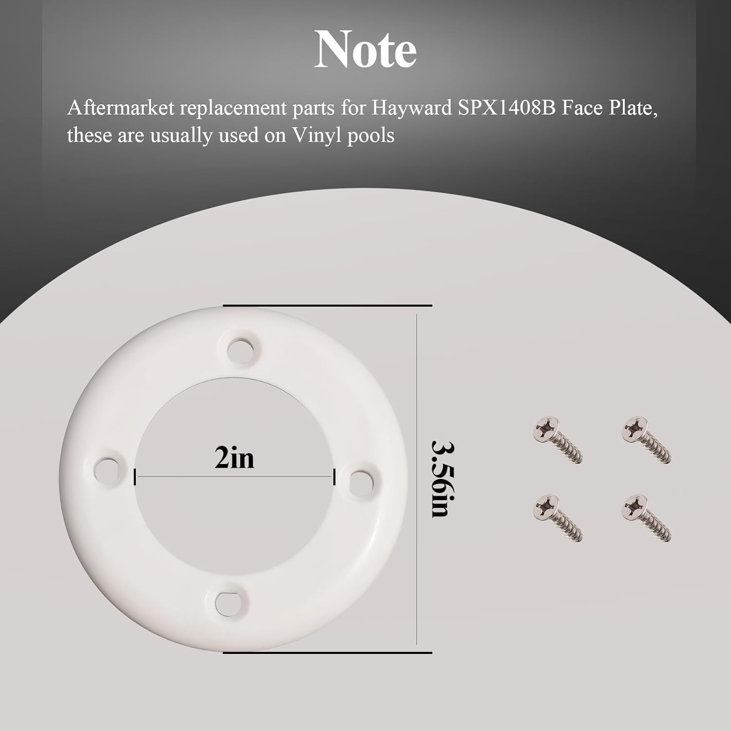 4 Pcs SPX1408B Vinyl Swimming Pool Return Faceplates Fits Hayward Pool Kit | Inl