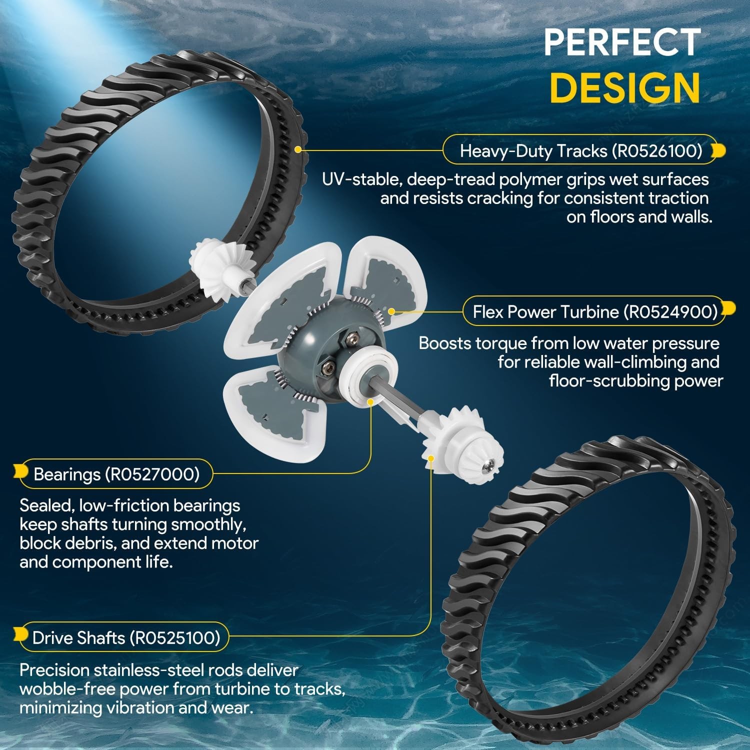 For Zodiac Baracuda Pool Suction Cleaner Vacuum MX6 MX8 MX8 Elite Tune Up Kit