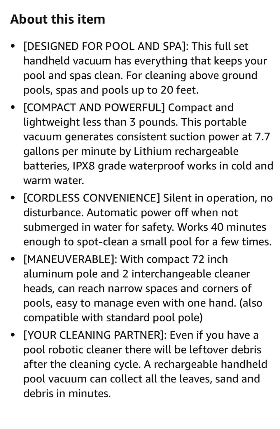 KOKIDO 2024 Rechargeable Handheld Pool Vacuum Set with Adjustable Grey & Blue