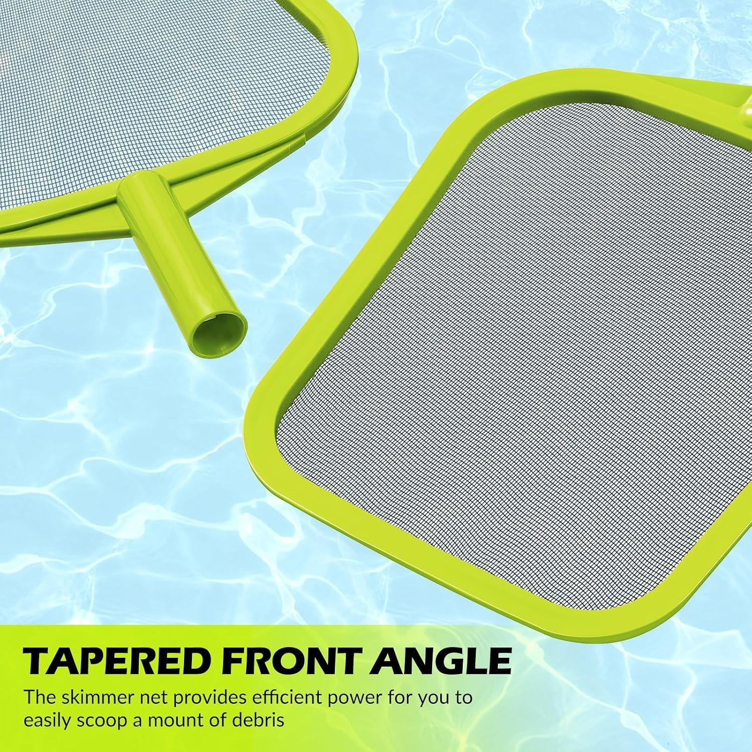 Pool Skimmer – Pool Skimmer net with pole, 5 Section AdjustableTelescopic Alu…