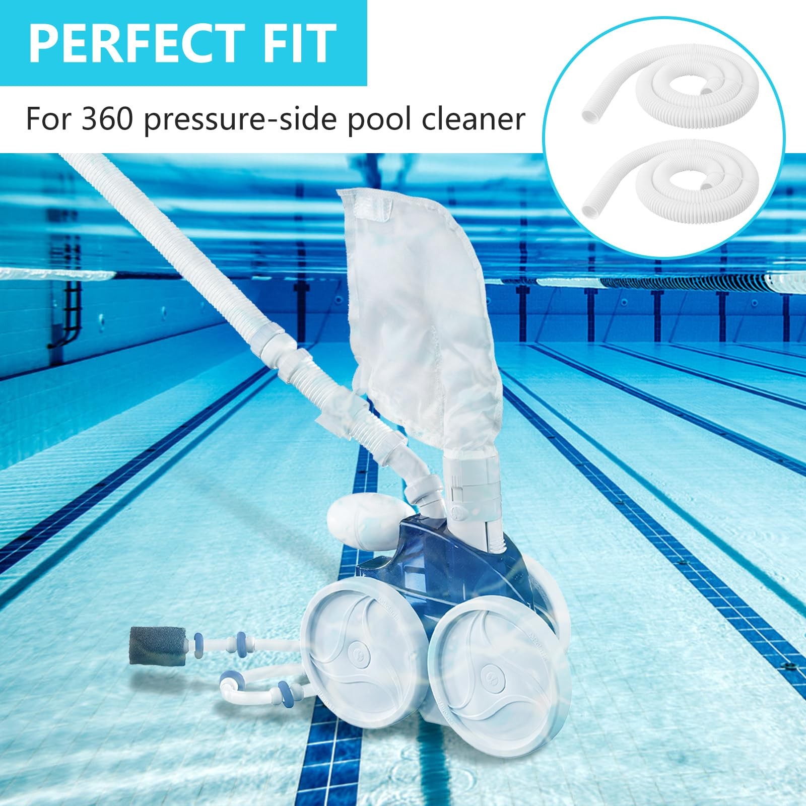 9-100-3102 6-Ft Cuffless Feed Hose for Polaris Pool Cleaner Parts Fit for Pol…