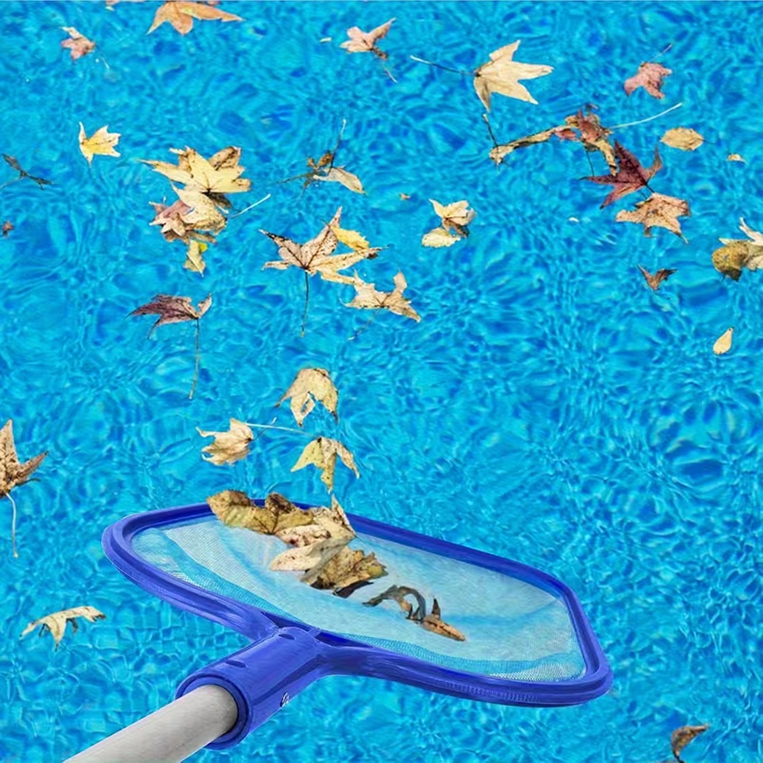 Pool Skimmer Net, Deep Pool Leaf Net with Reinforced Frame, Large Capacity ASP