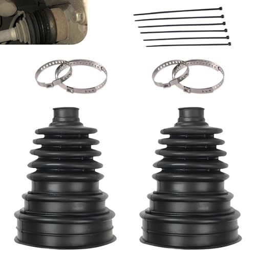 2 PCS CV Axle Boot, Leak Proof Wear Resistant Bushing, No-opening External