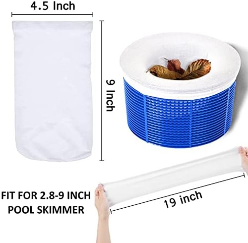 100 Pack Pool Skimmer Socks, Pool Filter Socks Works Perfect with Pool Skimme…