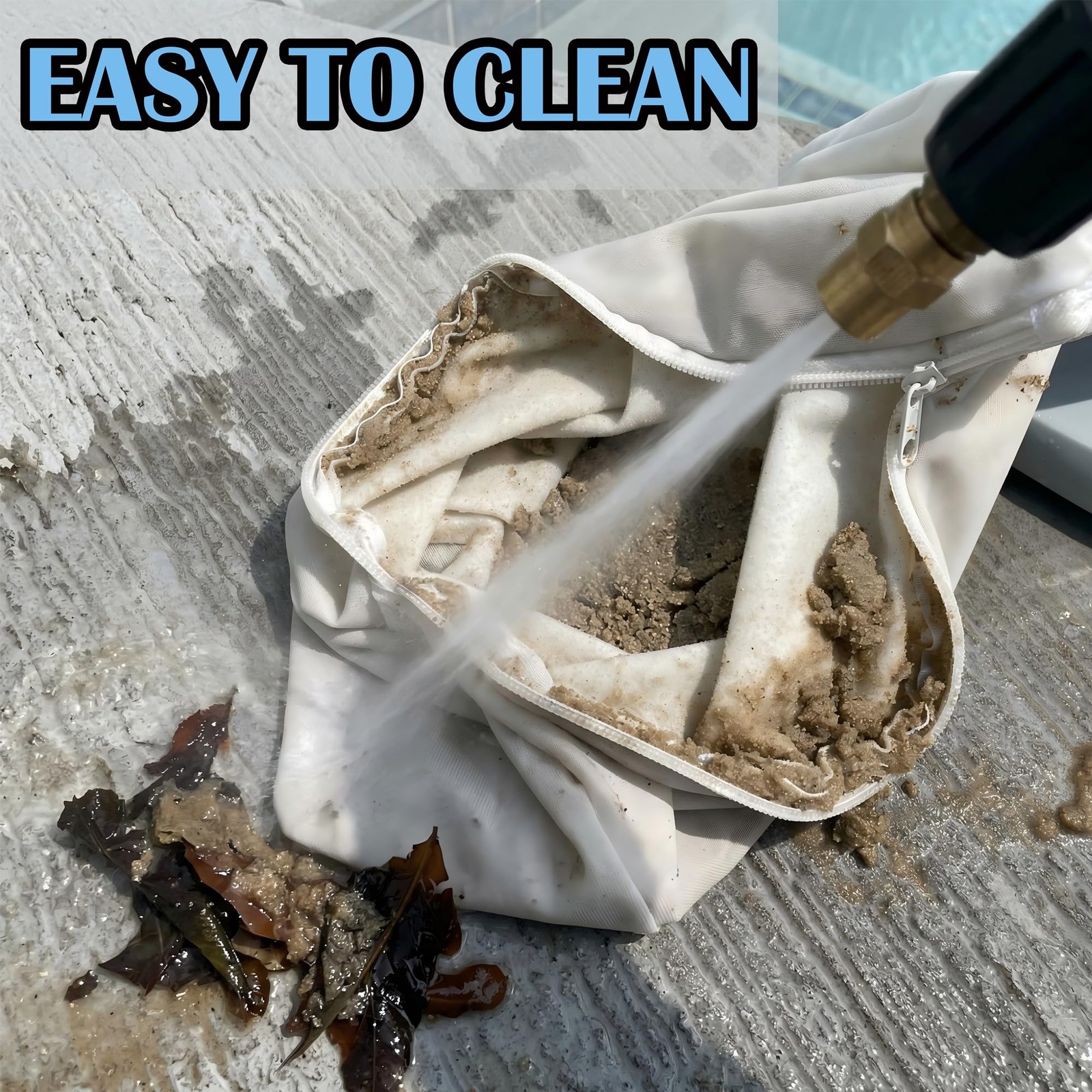 Cordless Pool Vacuum Handheld Rechargeable Cleaner with Poles,60 Mins Runtime