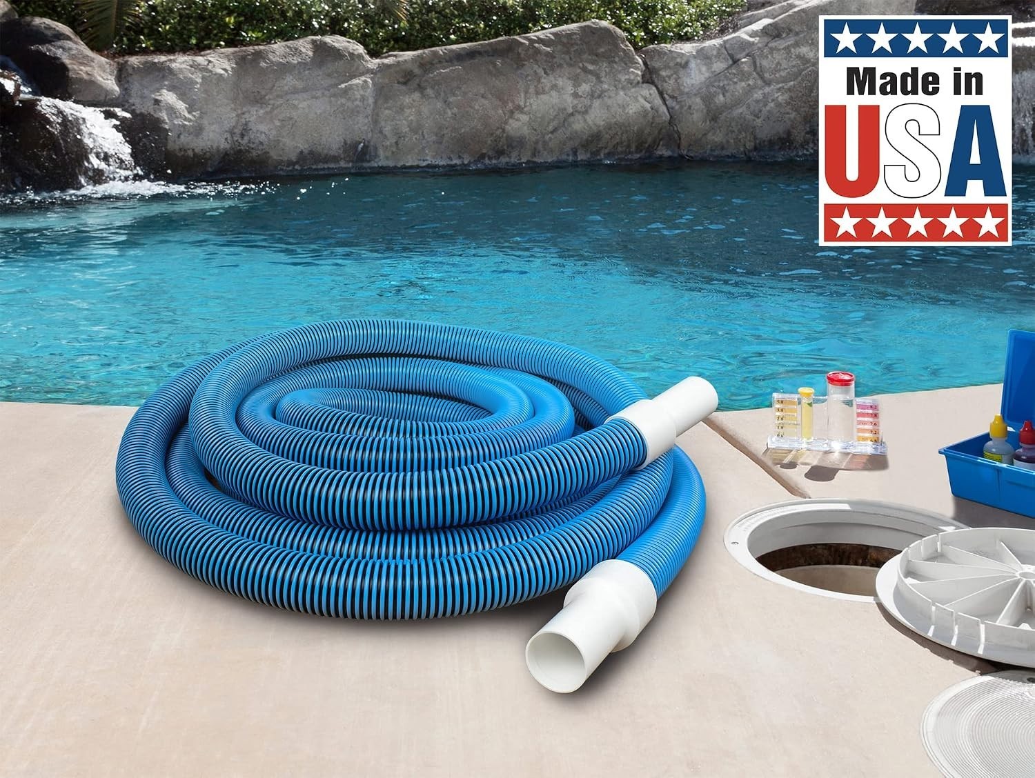 Flexible 30ft Pool Vacuum Hose, 1.5&Prime; Diameter