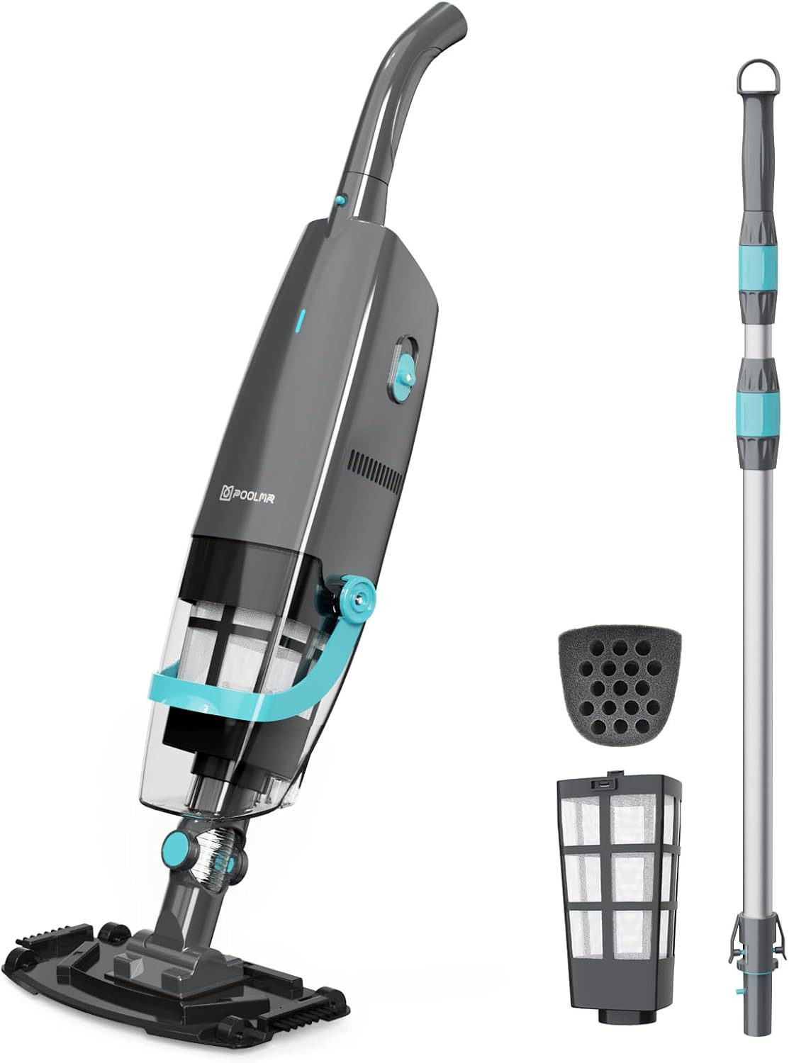 Cordless Handheld Pool Vacuum, Rechargeable Pool Cleaner with 16 Gal/Min Suction
