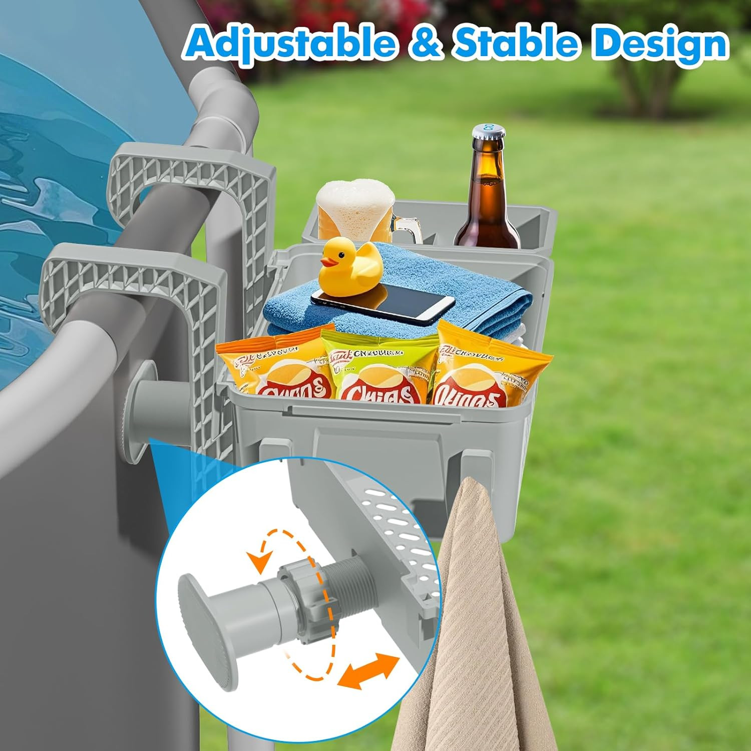 Poolside Storage Basket 2 Pack – above Ground Pool Accessories, Swimming Pool St