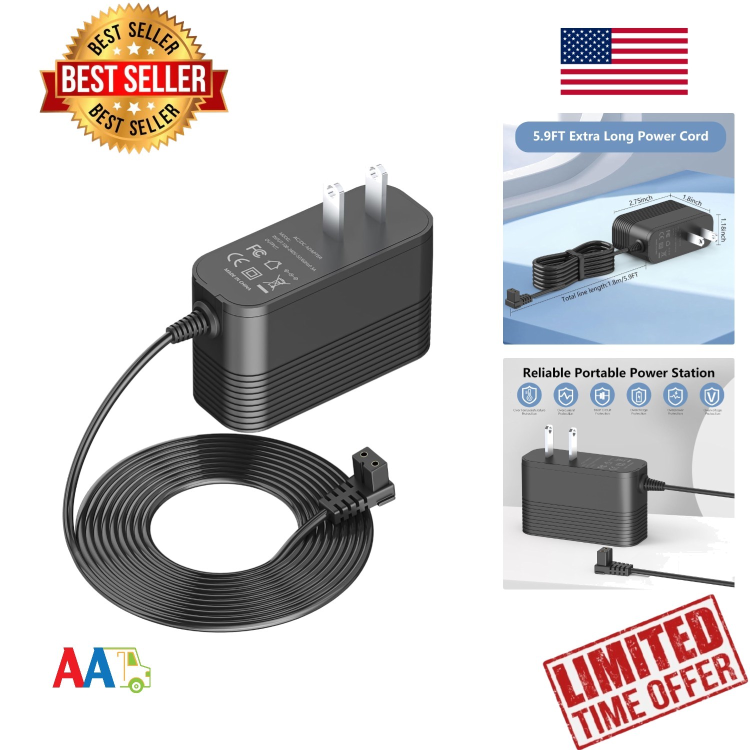 Pool Cleaner Charger 12.6V 1.8A for Aiper Seagull SE 600 1000 1500 HJ1102 HJ1…