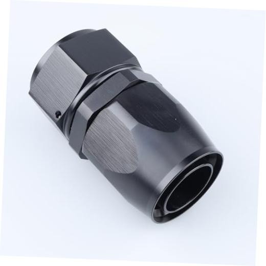 -16 AN Straight Swivel Hose End Fitting Aluminum Black 16AN Straight – Black