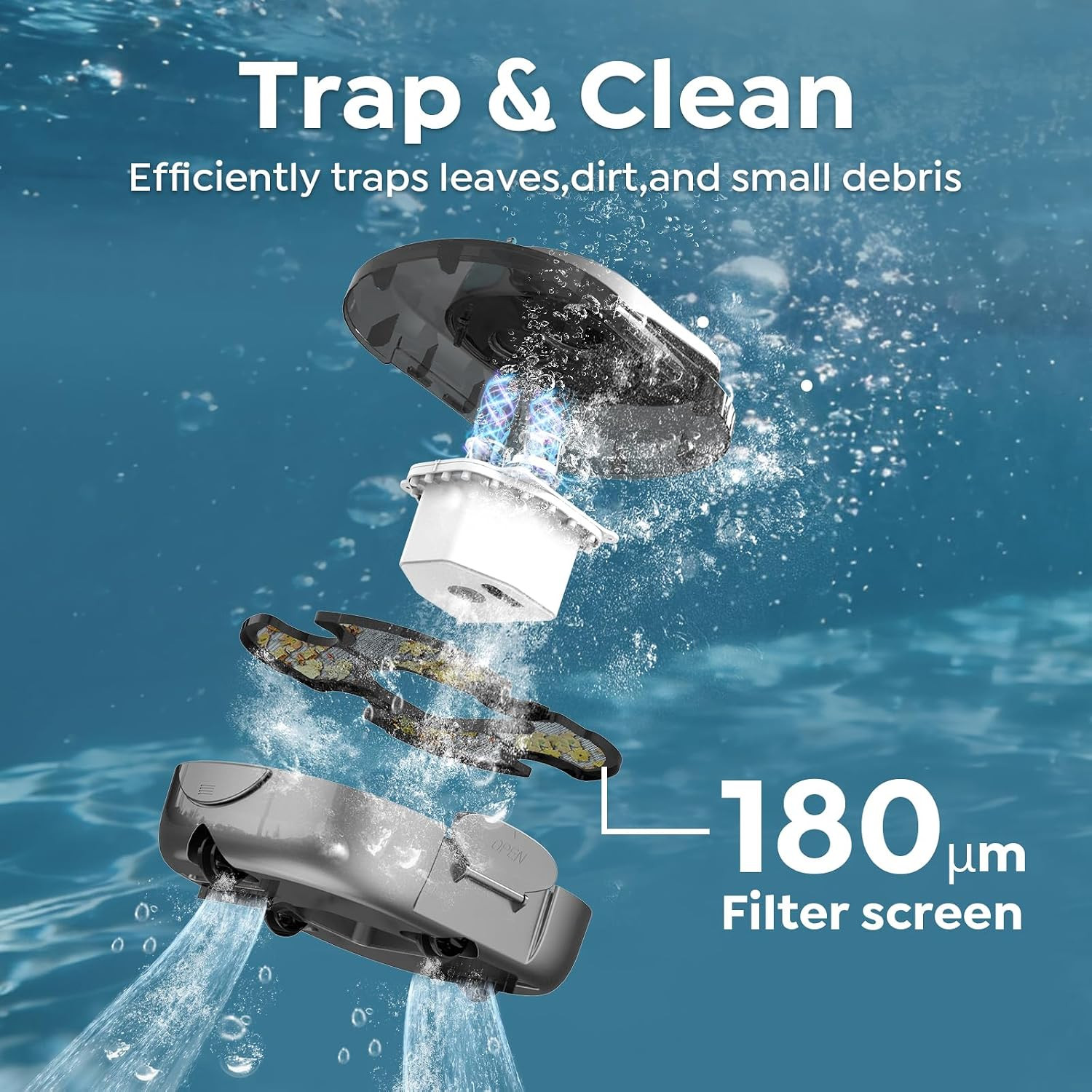 S1 Pro Cordless Robotic Pool Cleaner, 130-Min Runtime, Cleans Up to 1,292 Sq.Ft,