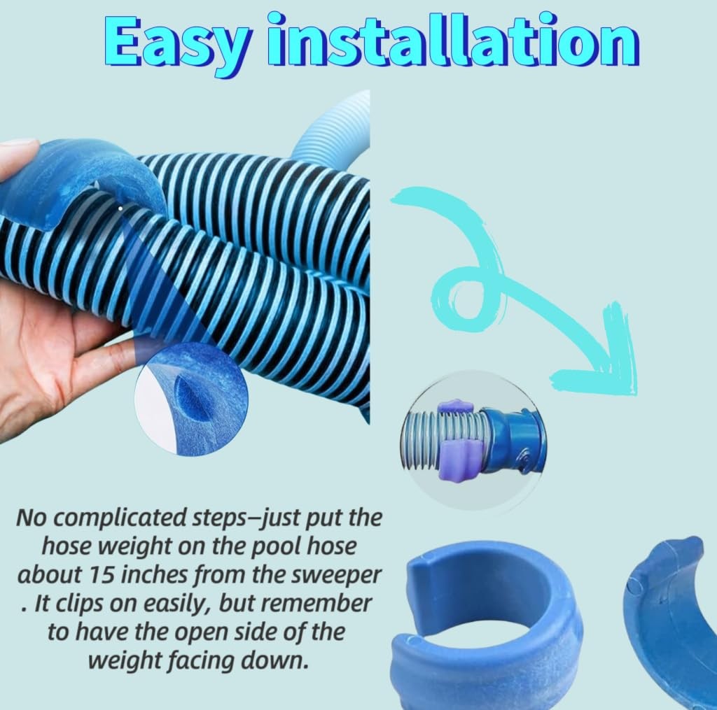 6PCS Universal Automatic Pool Hose Weight Replacements for Zodiac Baracuda W8…