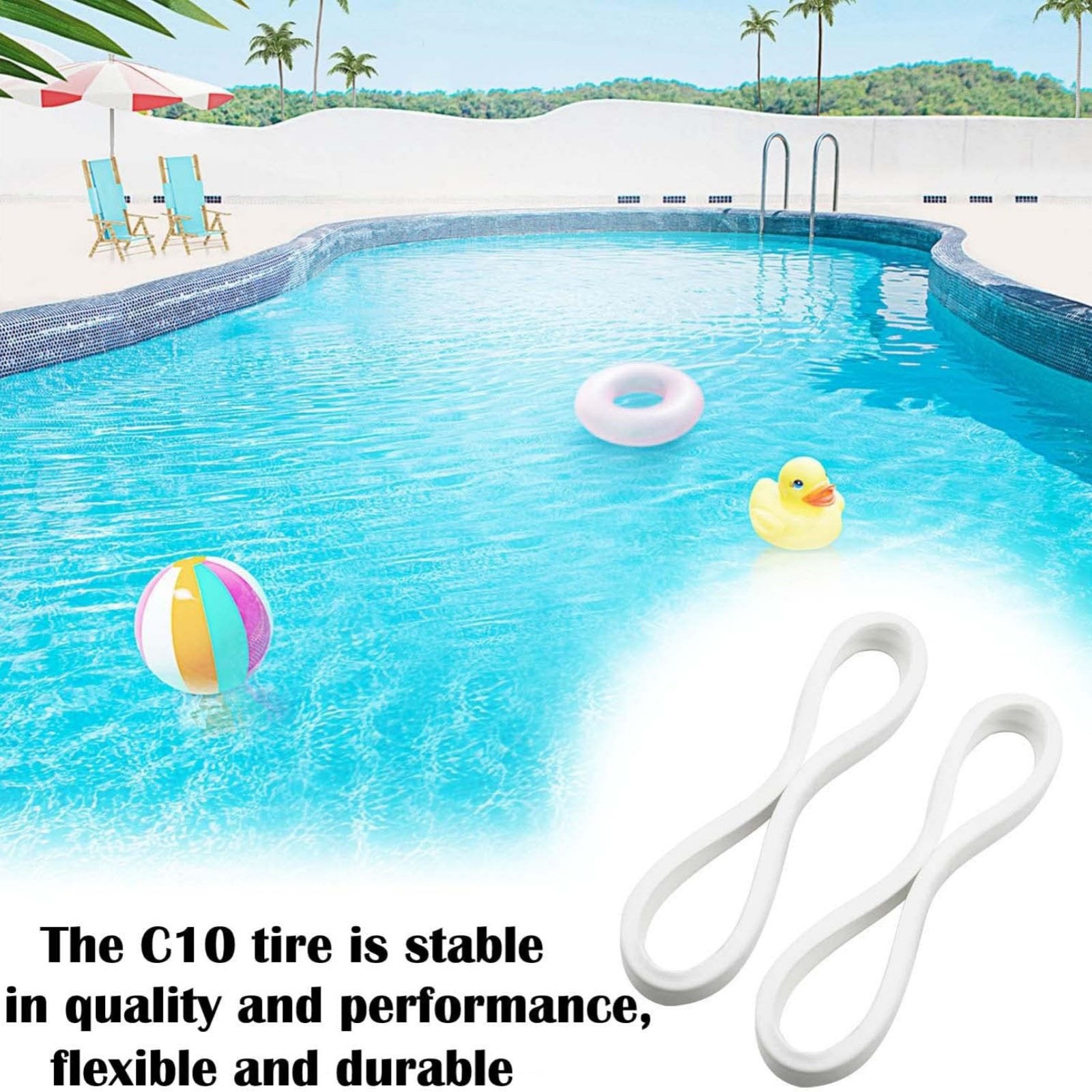 3PCS PC All Purpose Tire C10 C-10 For Polaris 180 280 360 380 Pool Cleaner