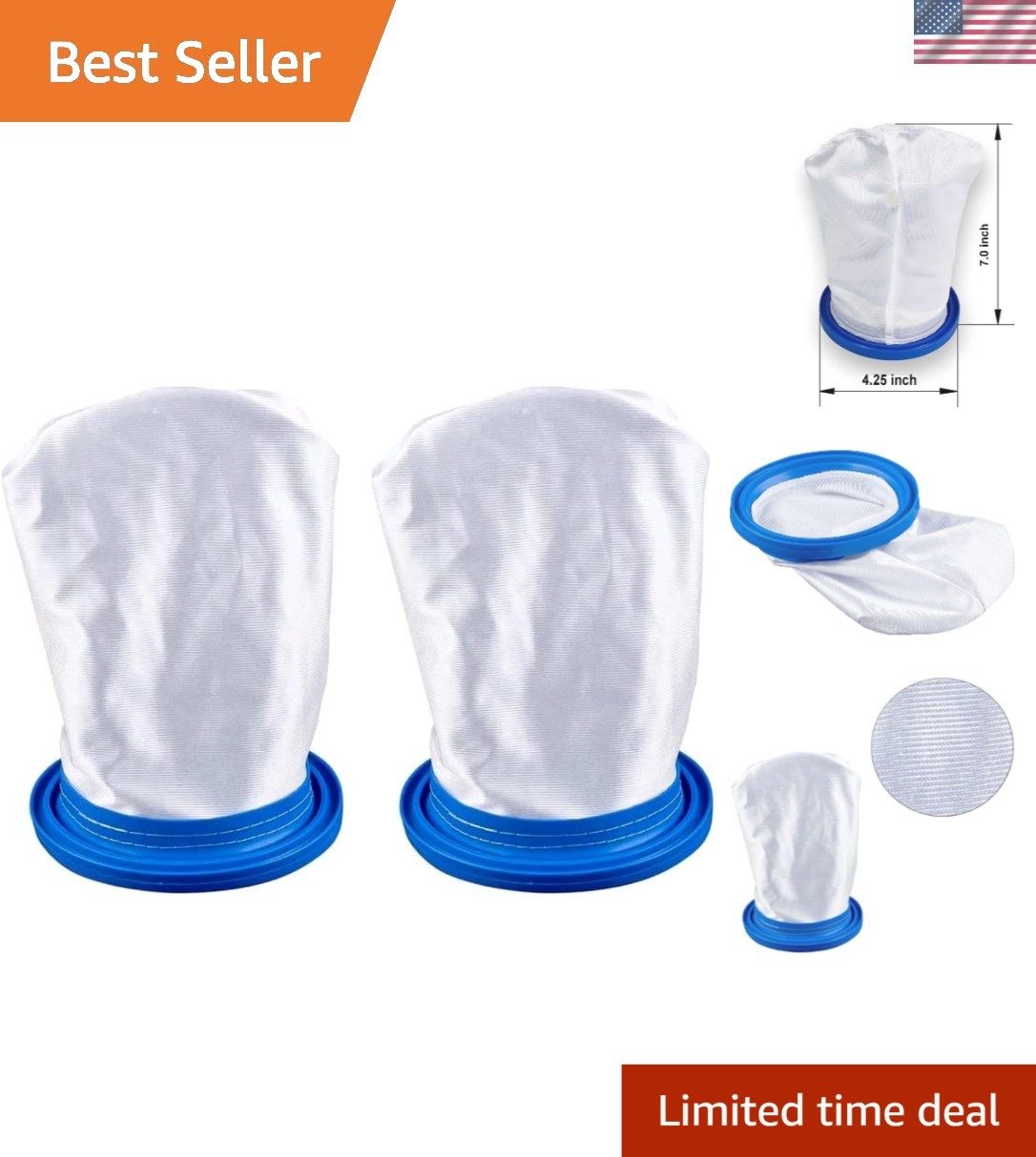 X-treme 2-Pack Sand & Silt Filter Bags for Pool Blaster Vacuums – Superior Clean