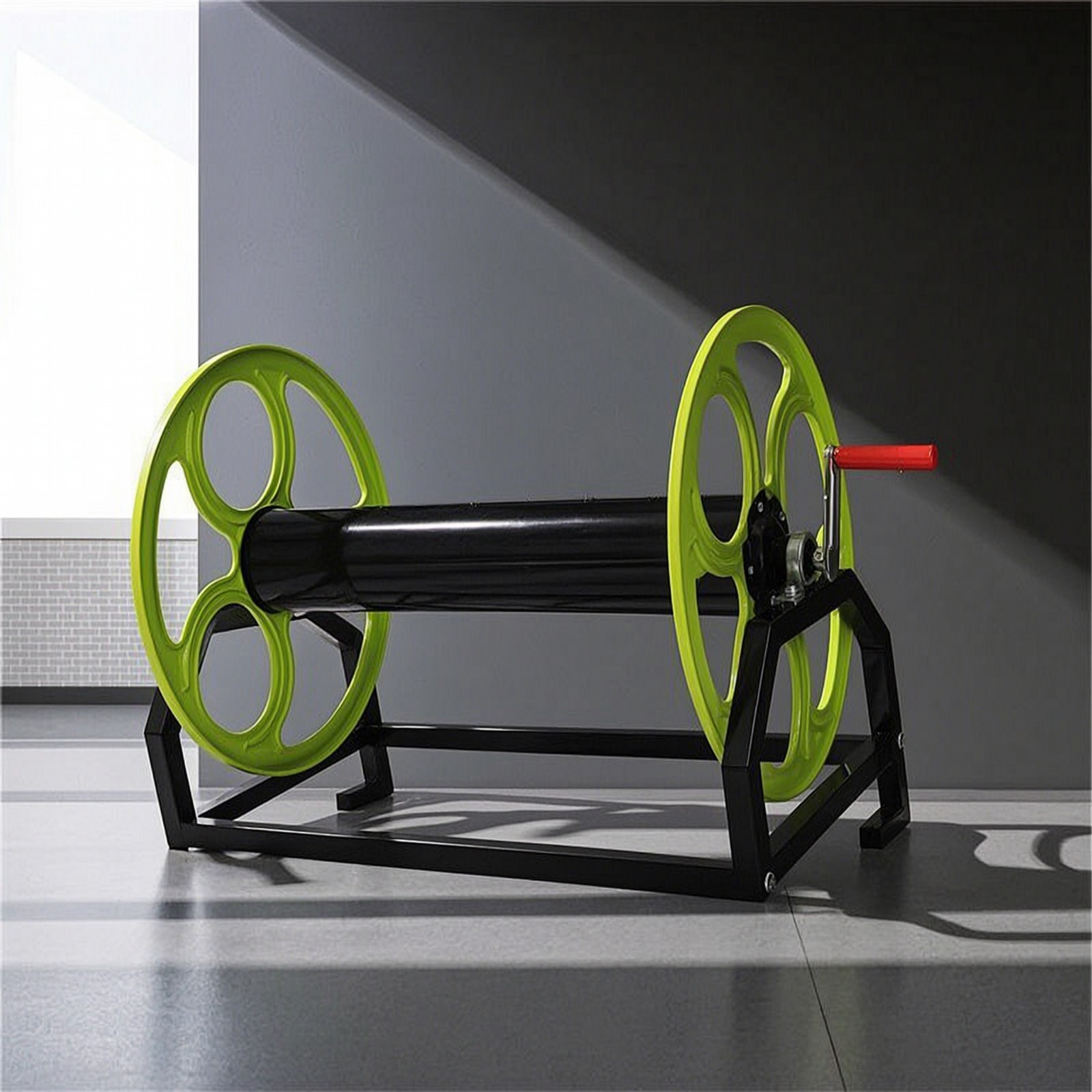 Hose Reel Stand Large-Capacity Hose Rack with Hand Crank Easy to Install