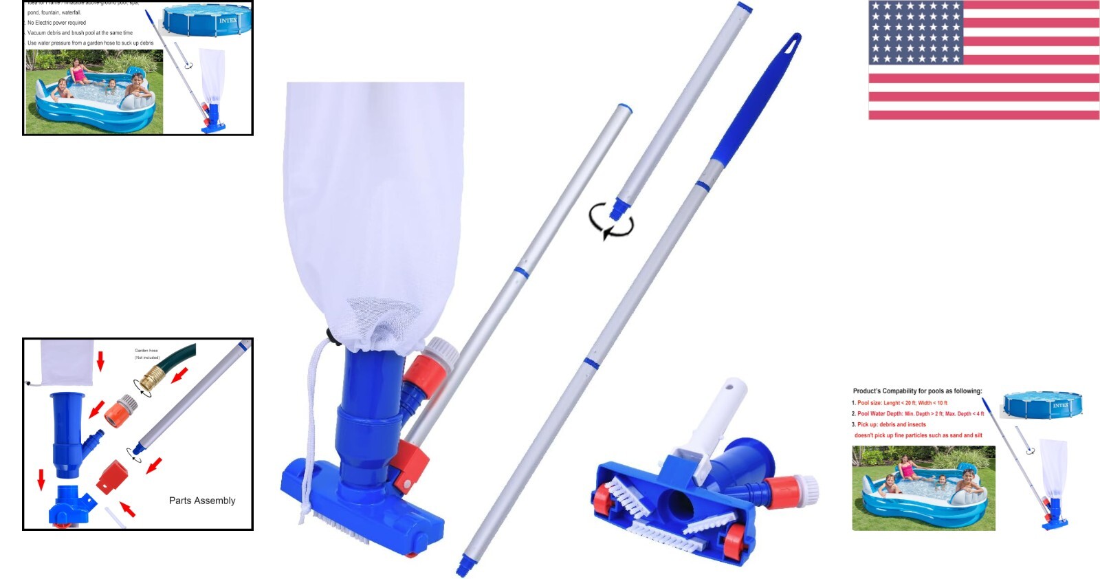 Versatile Jet Vacuum for Pools and Spas – Powered by Garden Hose Water Pressure