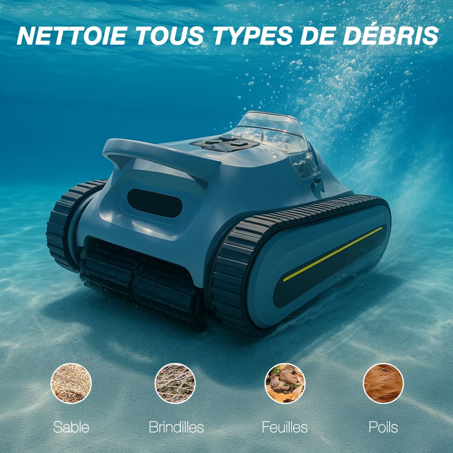 Seauto Abys 300 Cordless Robotic Pool Cleaner – Floor, Wall & Waterline