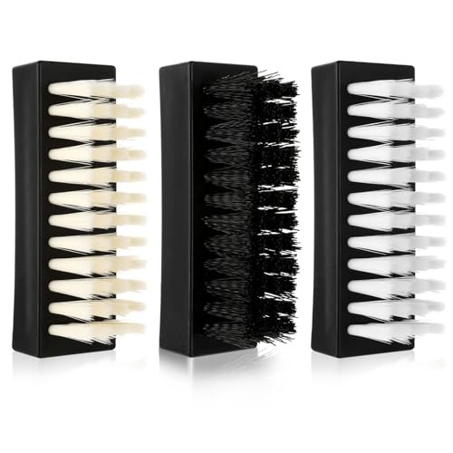 Amaxiu Hand Nail Brush for Fingernails – 3 Pack – Black + Yellow + White