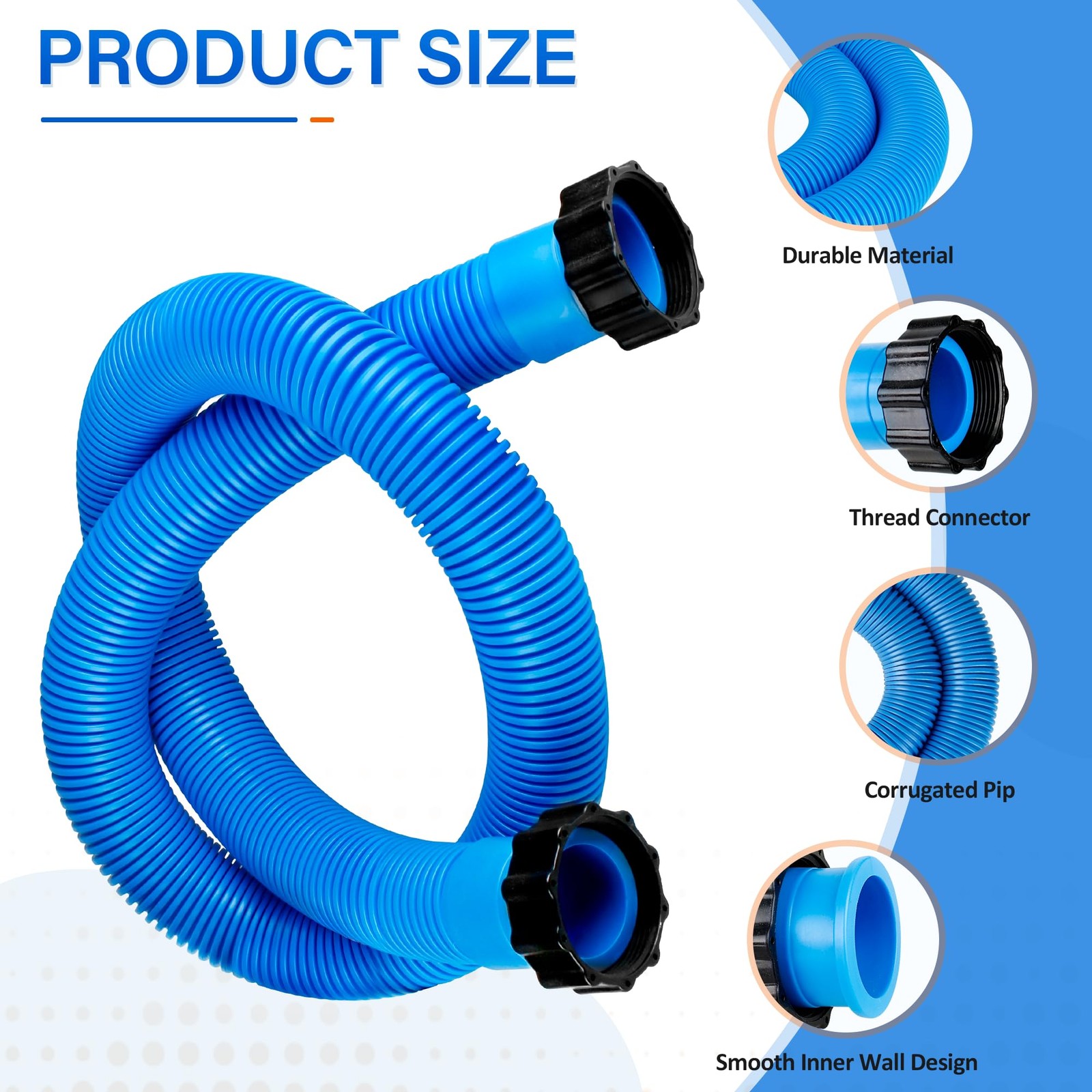 Ophjerg 1.5 Pool Pump Hose For 29060E Intex Pumps Saltwater Systems And Sand