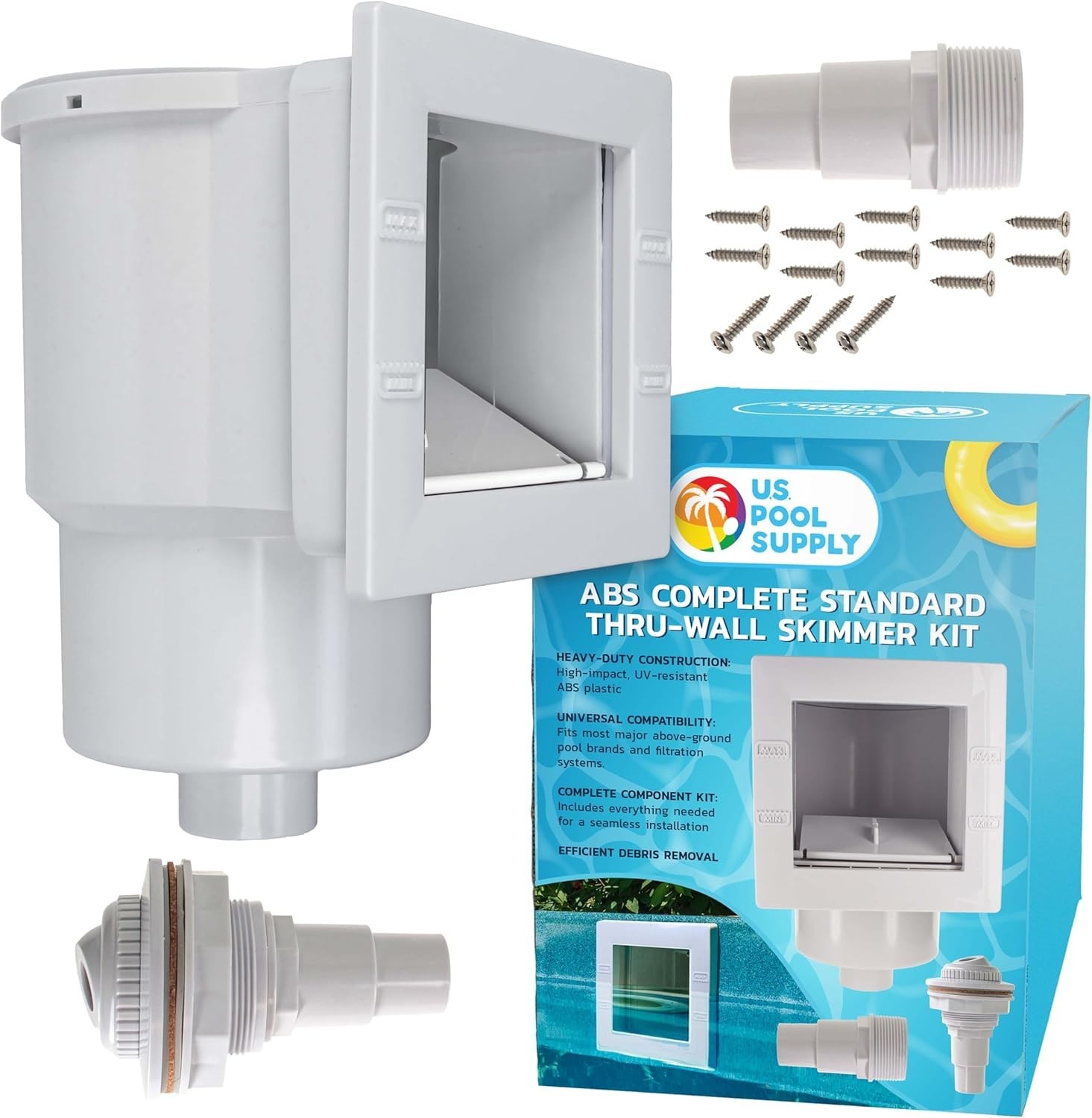 Complete ABS Pool Skimmer Replacement Kit for Above Ground Pools – Easy Install