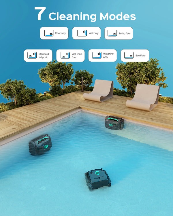 WYBOT C2 Pool Cleaner&F1 Solar Skimmer Bundle,Cordless for In/Above Ground Pools