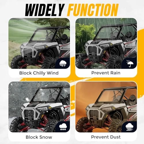 19-23 XP 1000 Vented Glass Windshield with Wiper Compatible with Polaris RZR