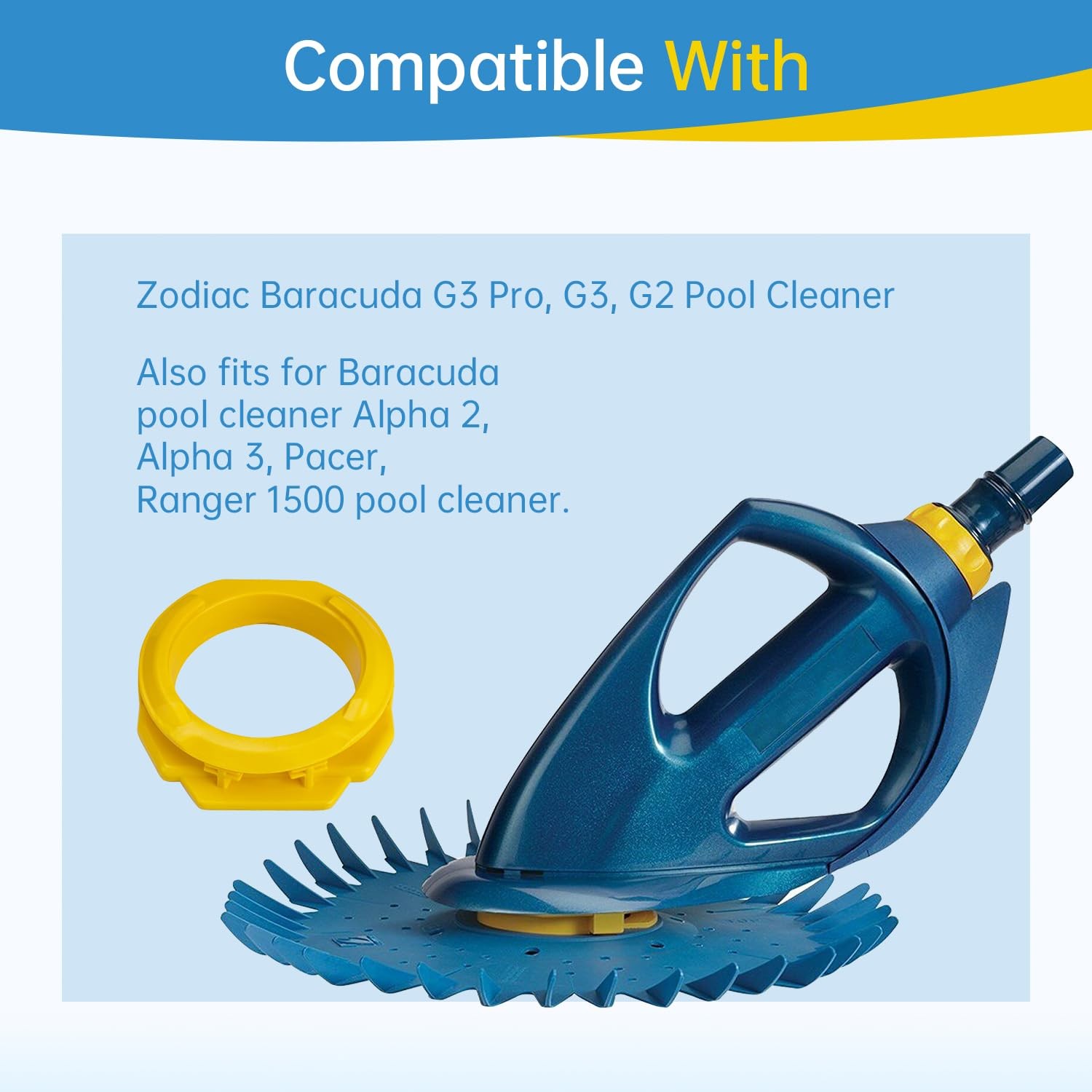 W70327 Pool Cleaner Foot Pad Compatible with Zodiac BaracudaG2，G3, G3 Pro,G4 …