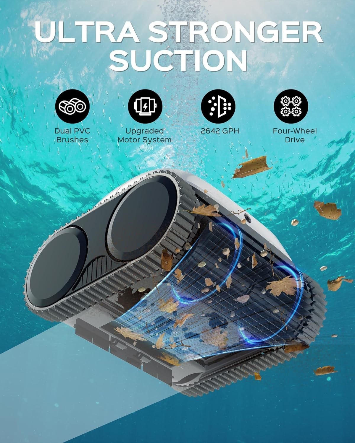 WYBOT C1 Cordless Robotic Pool Cleaner Inground In-Ground Vacuum Wall Climbr NIB