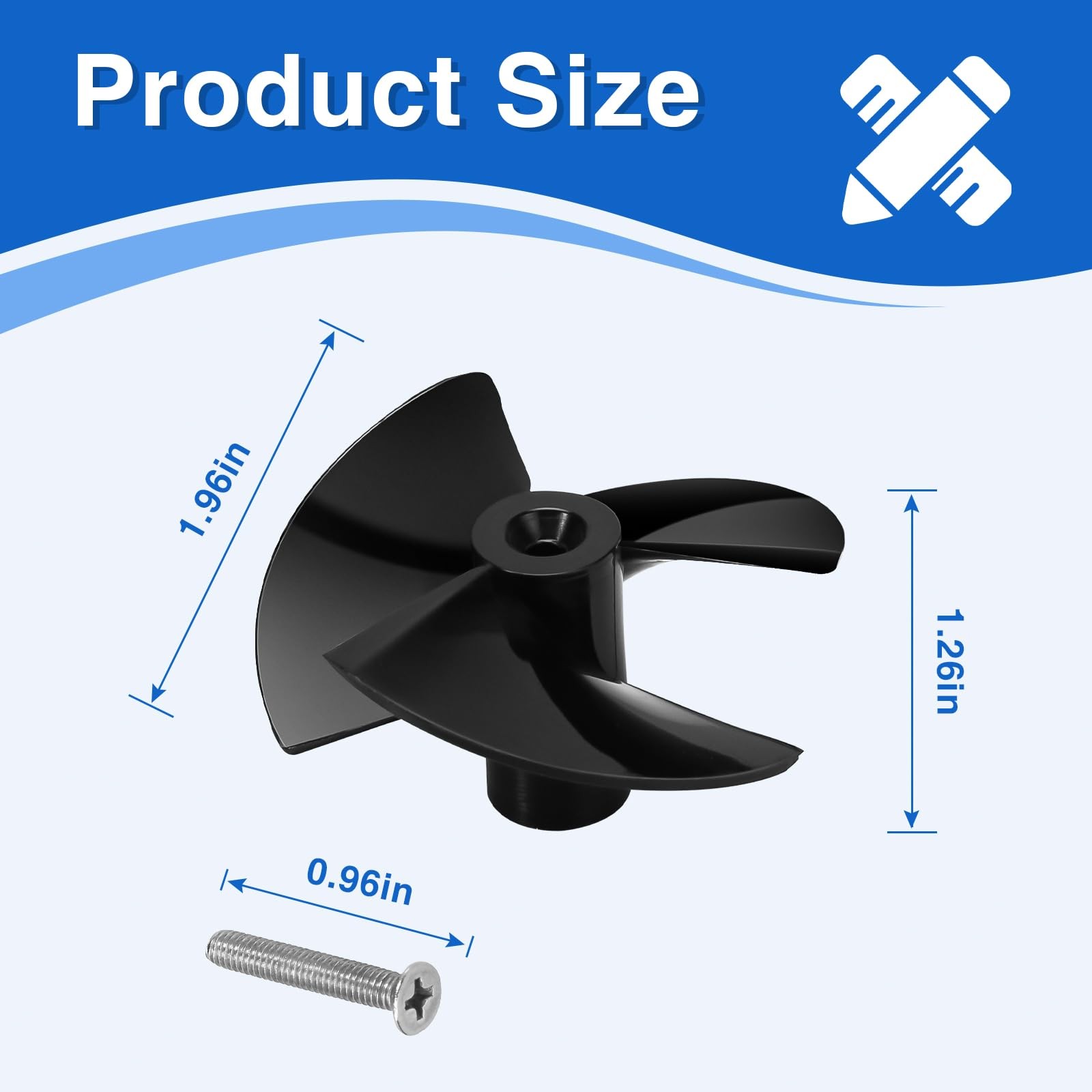 9995266-R1 Impeller Screw Replacement Dolphin Pool Cleaner M200 M400 M500 DX5S