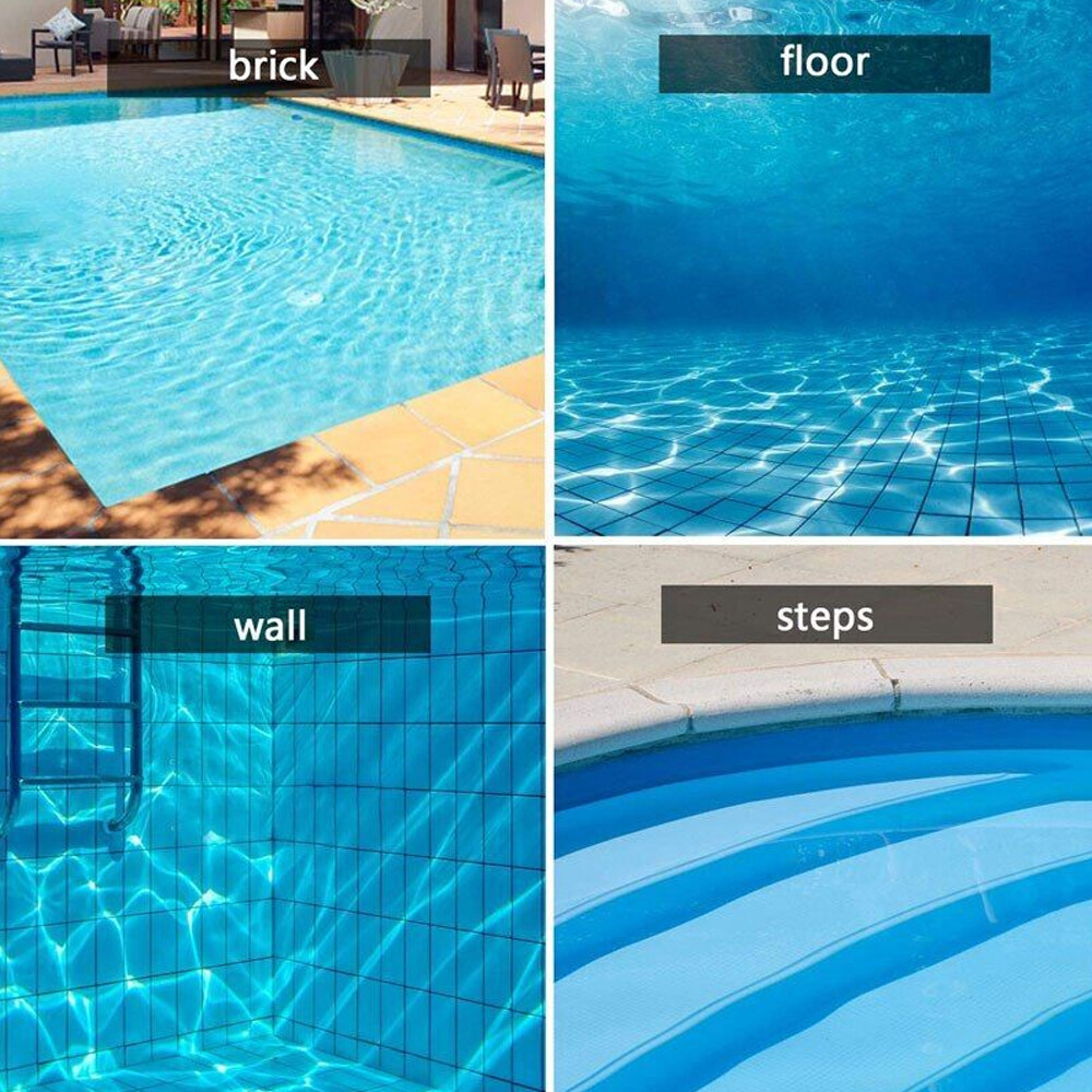 Swimming Pool Cleaning Tool Curved Edge Design Heavy Duty Wall Floor Brush Head
