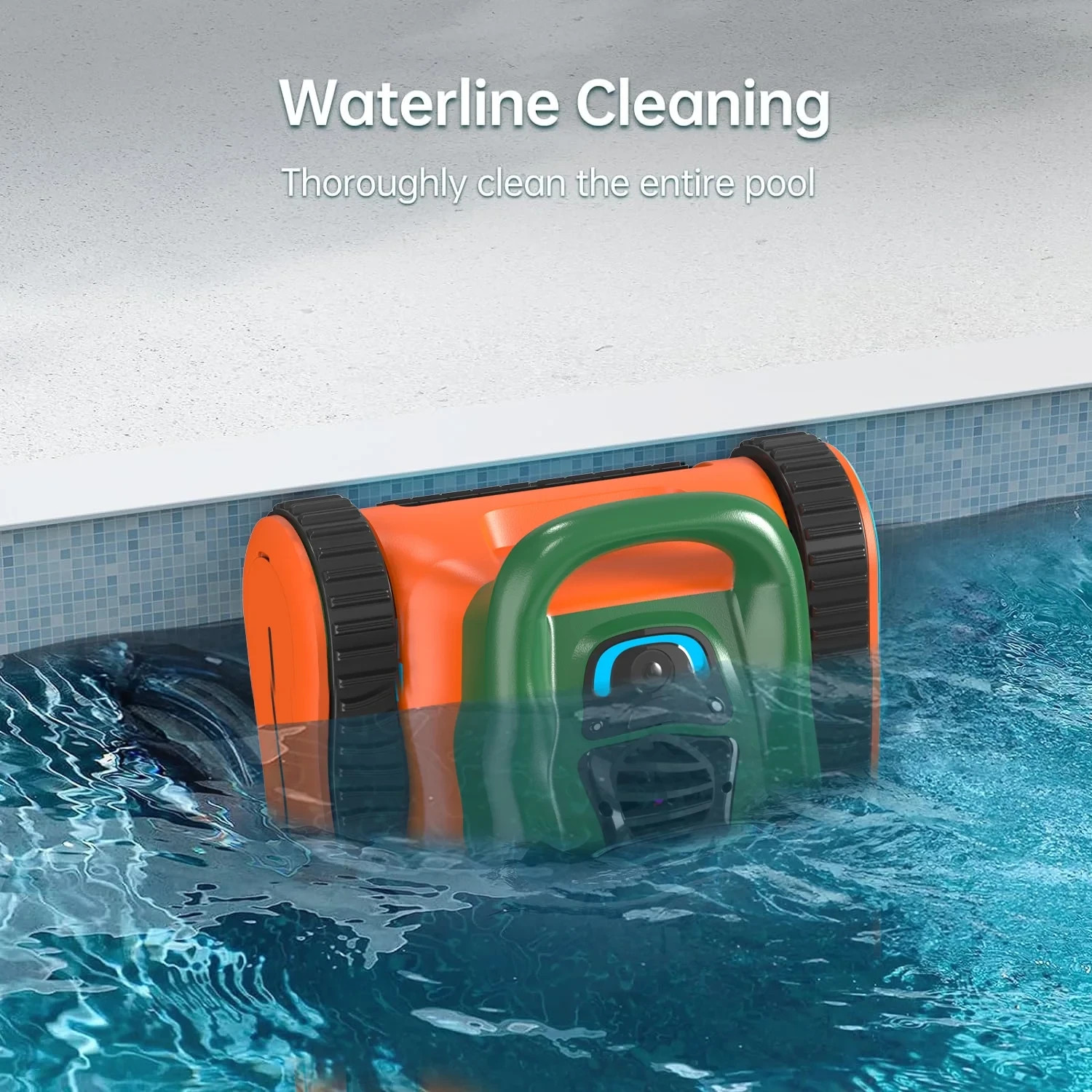 Seauto Cordless Robotic Pool Cleaner 3H Wall Climbing Up to 2250 Sq.ft