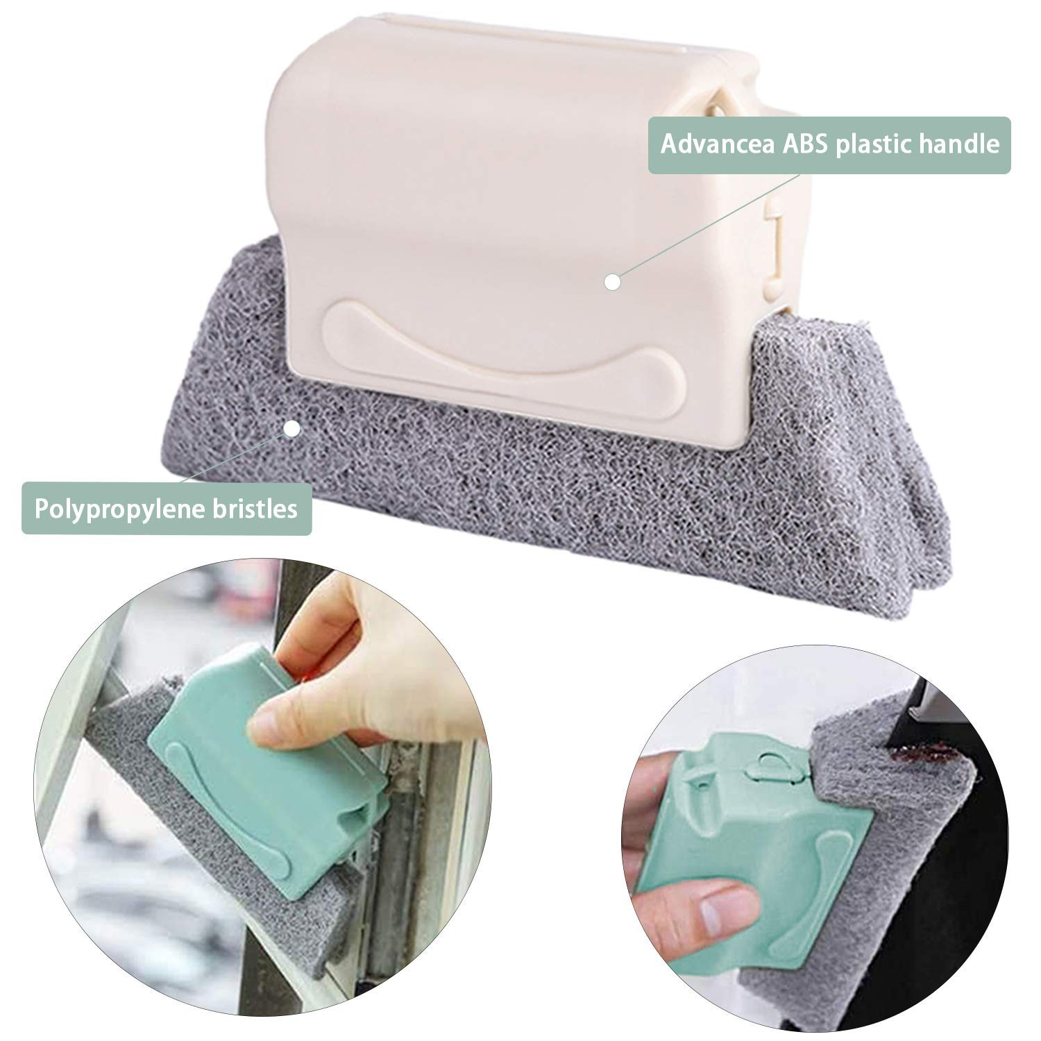 8 Pcs Hand-held Groove Gap Cleaning Tools,Door Window Track Cleaning Tools Gr…